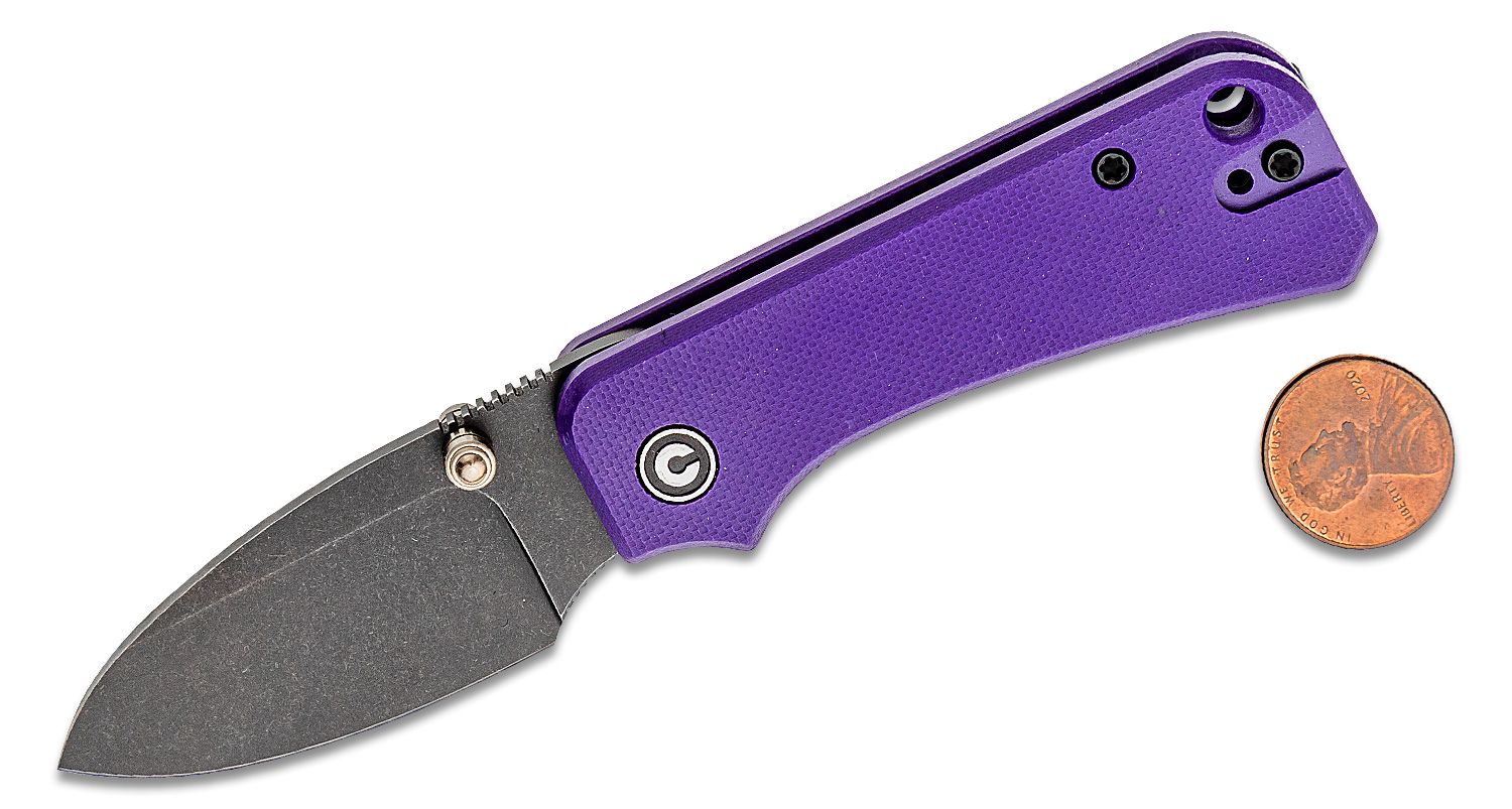Civivi - CIVC19068S4 - Baby Banter Linerlock - Folding Knife - Nitro-V Black Stonewash Spear Point - G10 - Purple - Image 14