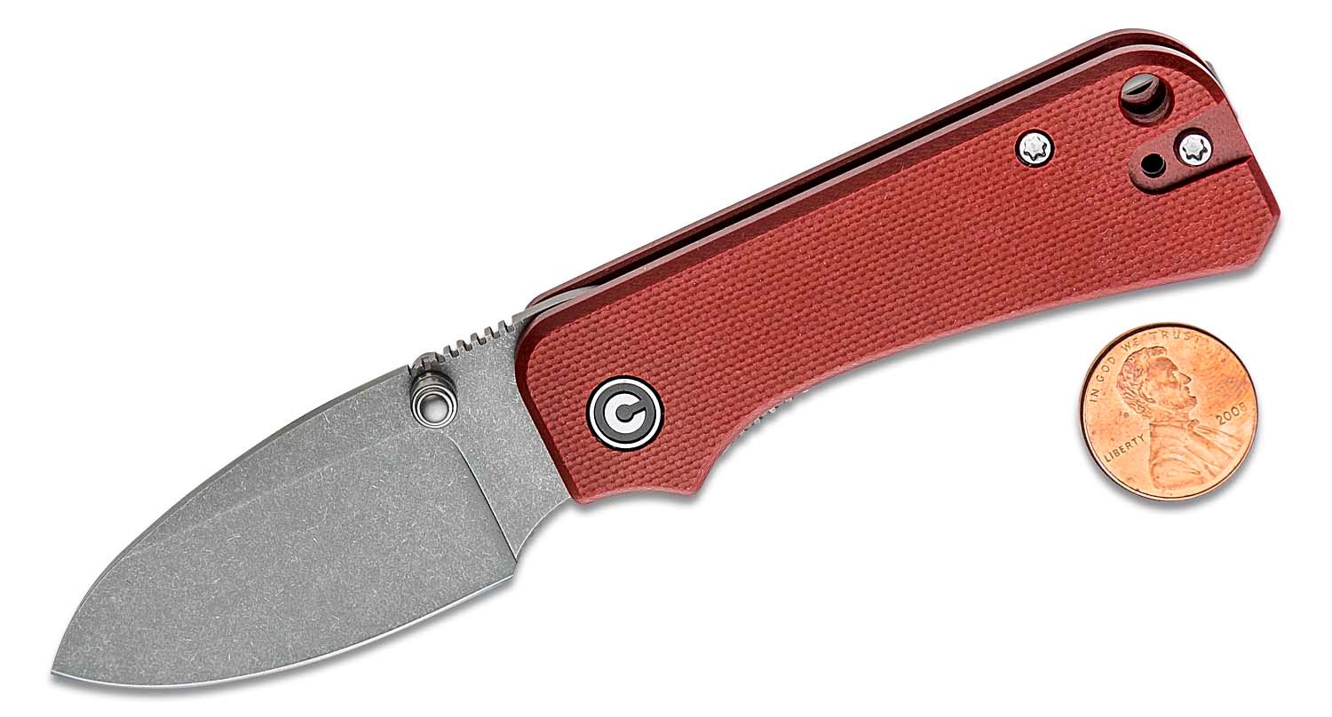 Civivi - CIVC19068S6 - Ben Petersen Baby Banter Folding Knife - Nitro V Stainless G10 - Burgundy - Image 12
