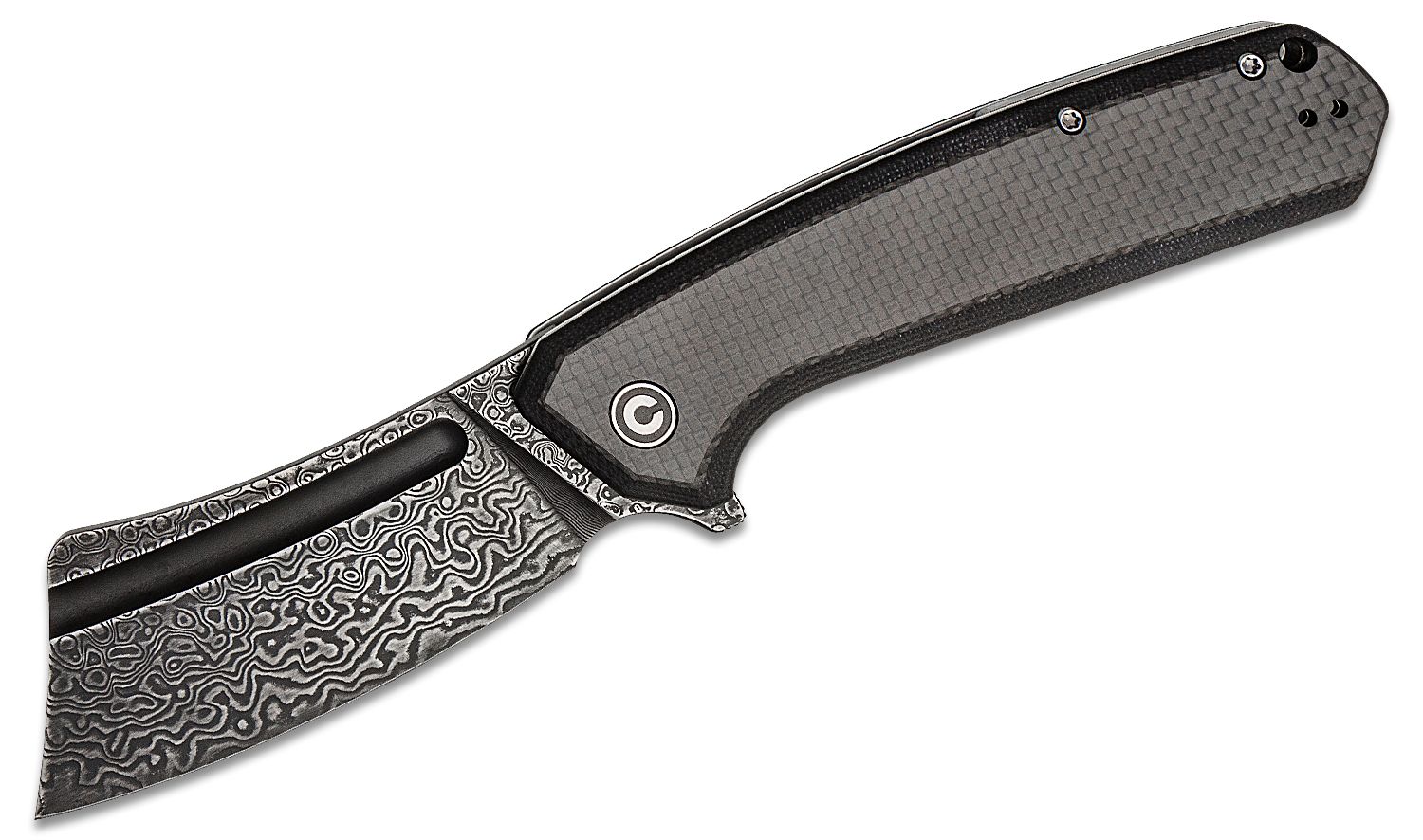 Civivi - CIVC2006DS1 - Bullmastiff Flipper Cleaver Blade - Damascus G10 CF - Black - Image 15