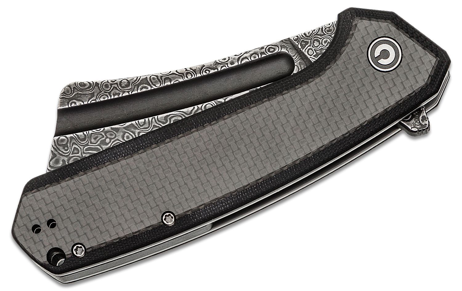 Civivi - CIVC2006DS1 - Bullmastiff Flipper Cleaver Blade - Damascus G10 CF - Black - Image 16