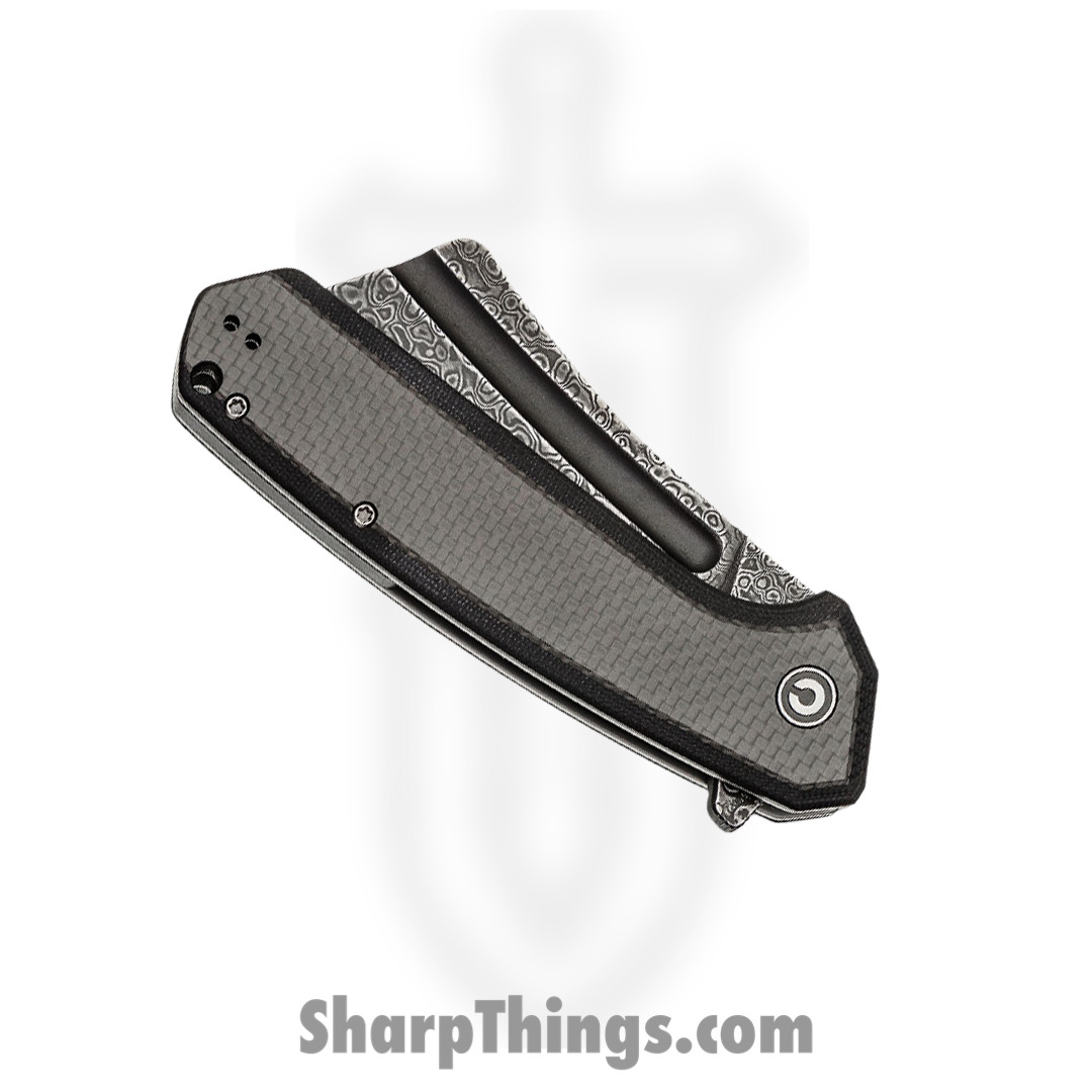 Civivi - CIVC2006DS1 - Bullmastiff Flipper Cleaver Blade - Damascus G10 CF - Black - Image 12