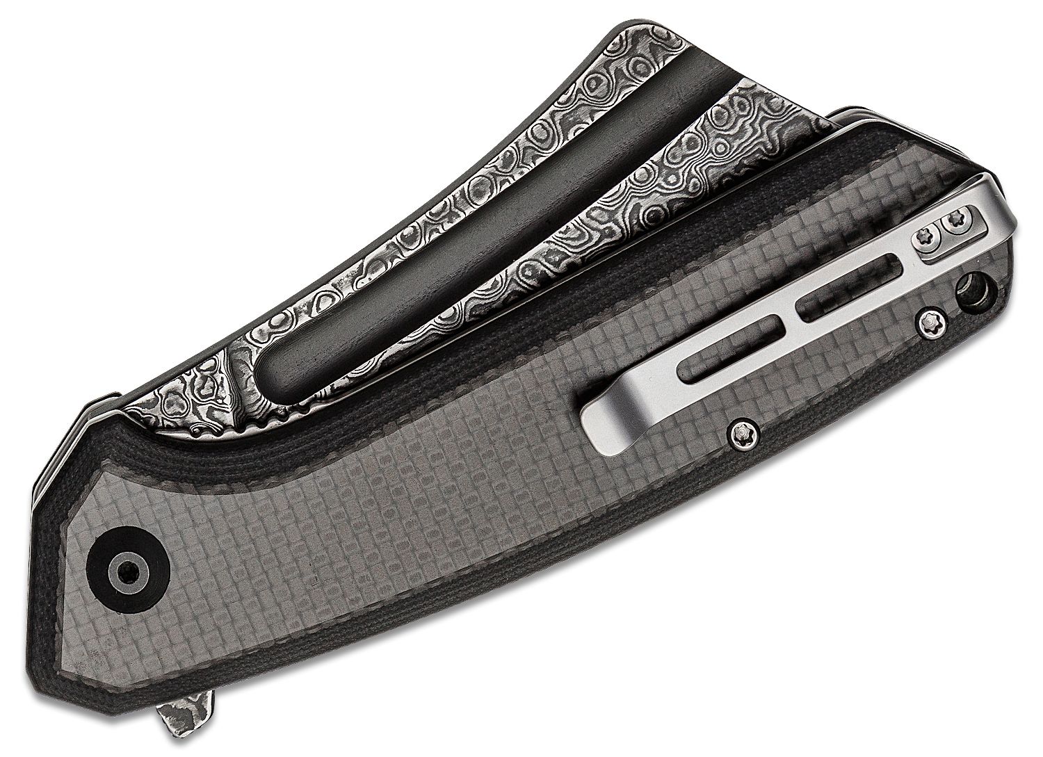 Civivi - CIVC2006DS1 - Bullmastiff Flipper Cleaver Blade - Damascus G10 CF - Black - Image 17