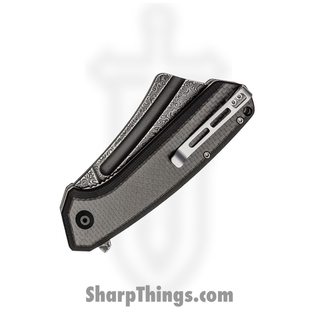 Civivi - CIVC2006DS1 - Bullmastiff Flipper Cleaver Blade - Damascus G10 CF - Black - Image 13