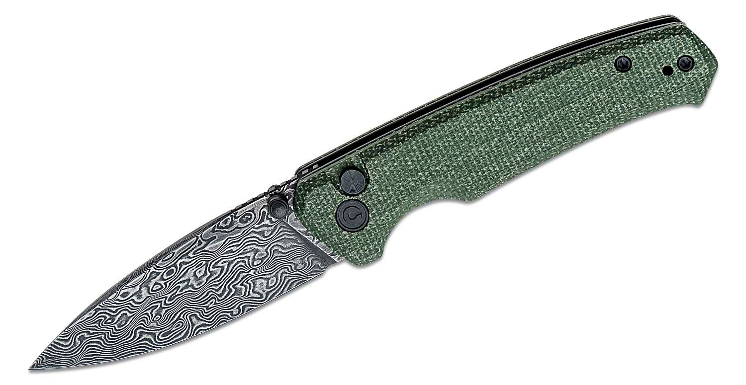 Civivi - CIVC20076DS1 - Altus Hand Rubbed Folding Knife - Damascus Micarta - Green - Image 15
