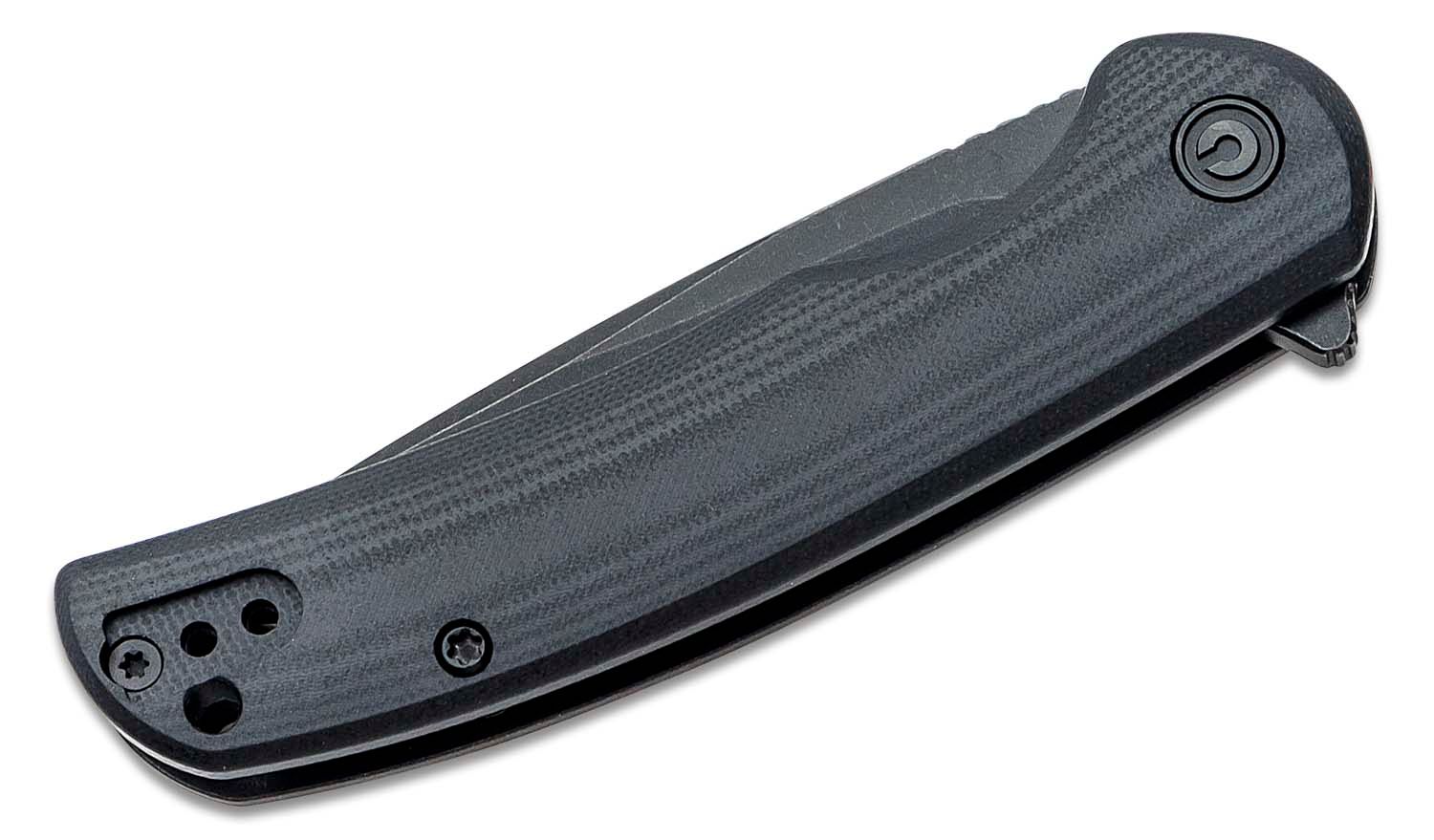 Civivi - CIVC2110C - NOx Stonewashed Drop Point Flipper Knife - Nitro-V - Black - G10 - Image 16