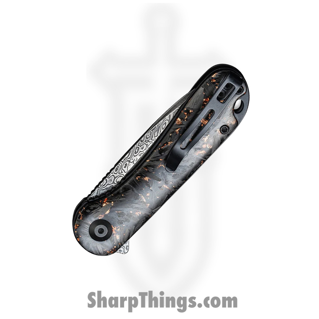 Civivi - CIVC907CDS3 - Elementum Flipper Knife - Damascus Carbon Fiber - Contured Copper - Image 13