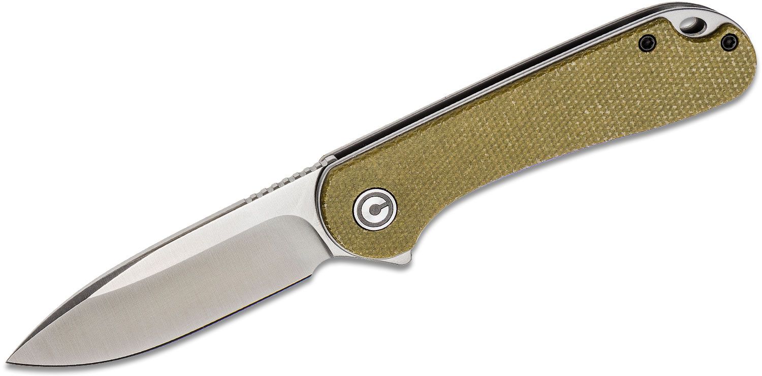 Civivi - CIVC907S - Elementum Linerlock - Folding Knife - D2 Satin Drop Point - Micarta - Olive - Image 15