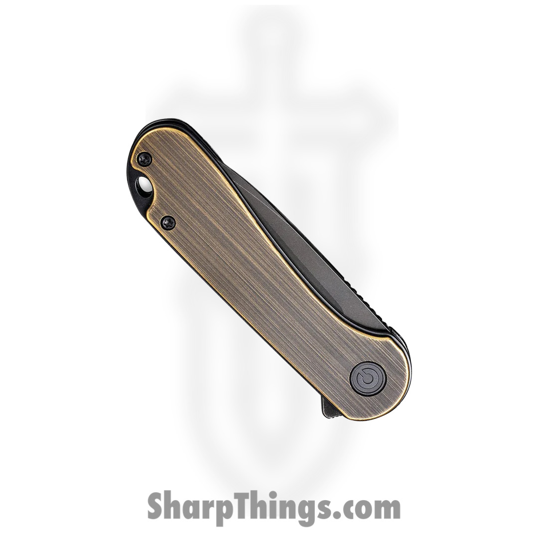 Civivi - Elementum - CIVC907TA - Tanto Linerlock Folding Knife - D2 Rubbed Brass - Image 8