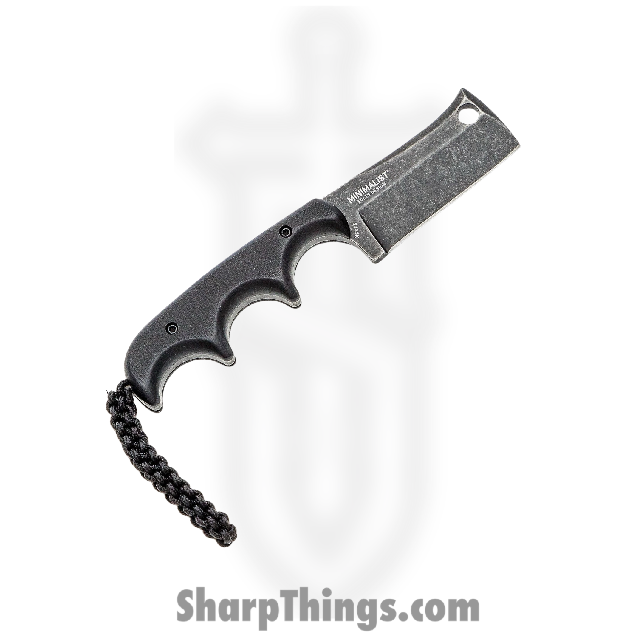 CRKT - 2383K - Minimalist Cleaver Blackout - Fixed Blade Knife - 5Cr13MoV Black Stonewash Cleaver - G10 - Black - Image 2