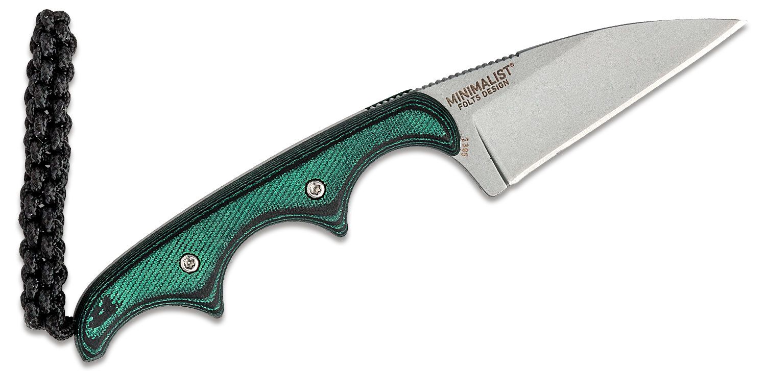 CRKT - 2385 - Folts Minimalist - Fixed Blade Knife - 5Cr15MoV Bead Blast Wharncliffe - Micarta - Green - Image 17