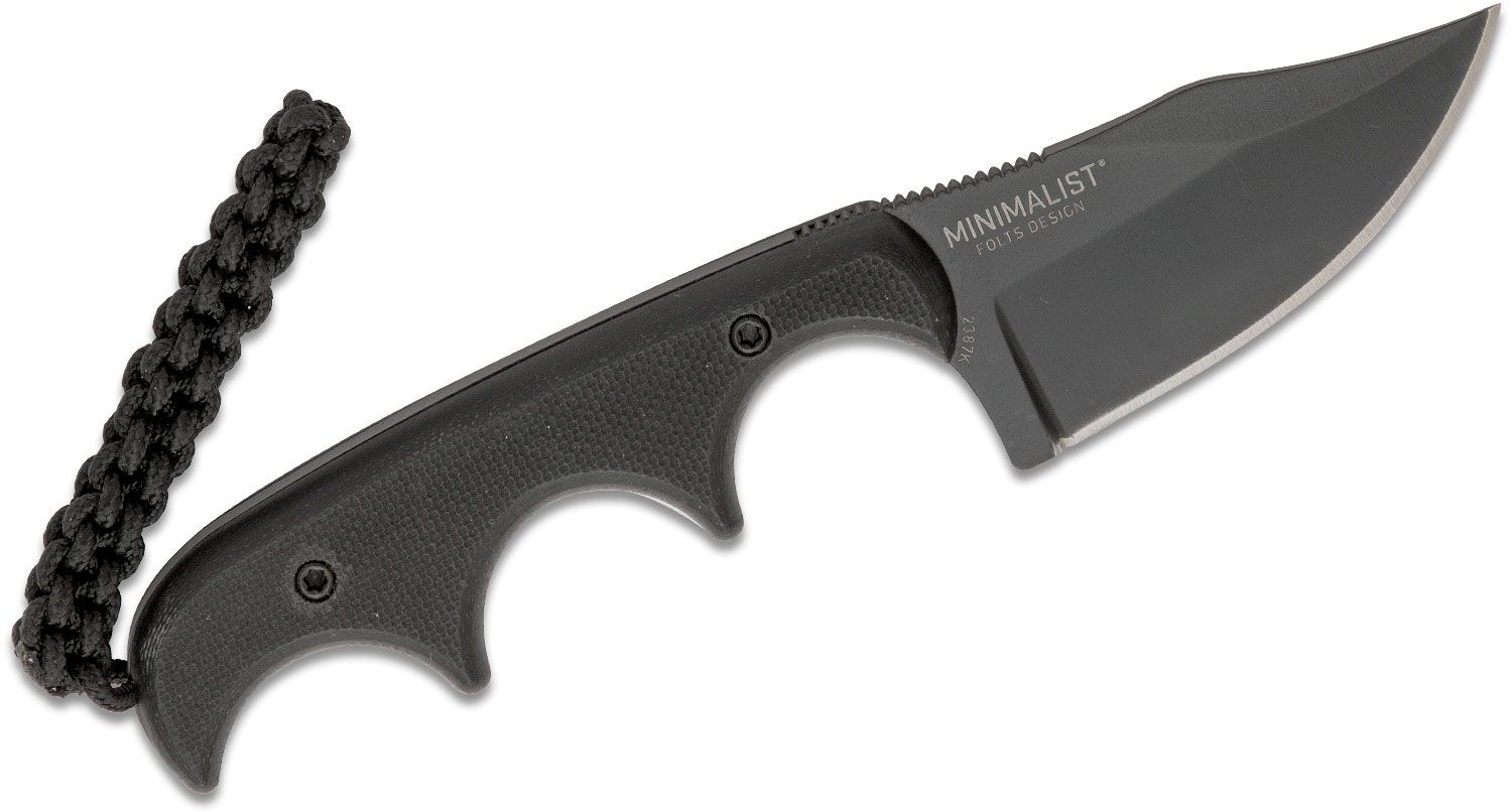 CRKT - 2387K - Folts Minimalist Bowie - Fixed Blade Knife - 5Cr15MoV Black Clip Point - Micarta - Black - Image 13