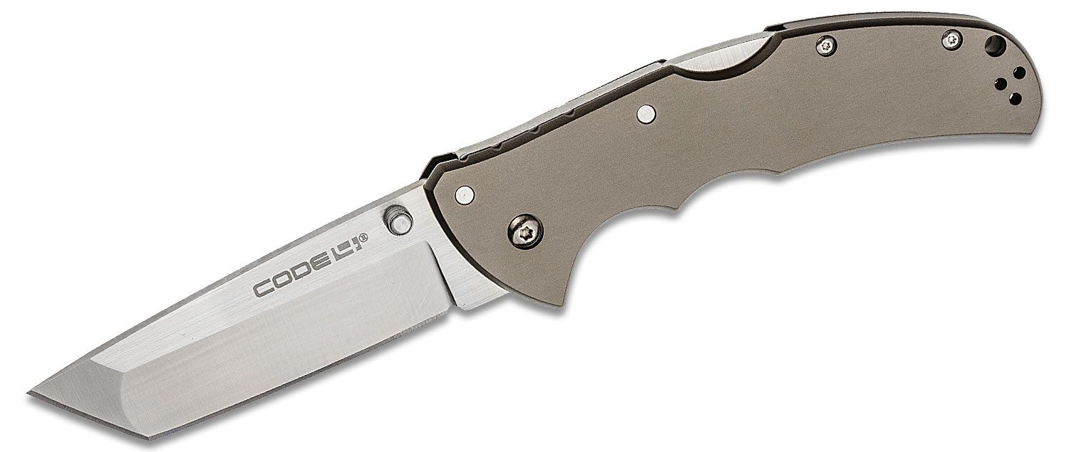 Cold Steel - CS58PT - Code 4 - Folding Knife - S35VN Satin Tanto - 6061-T6 Aluminum - Natural - Image 15