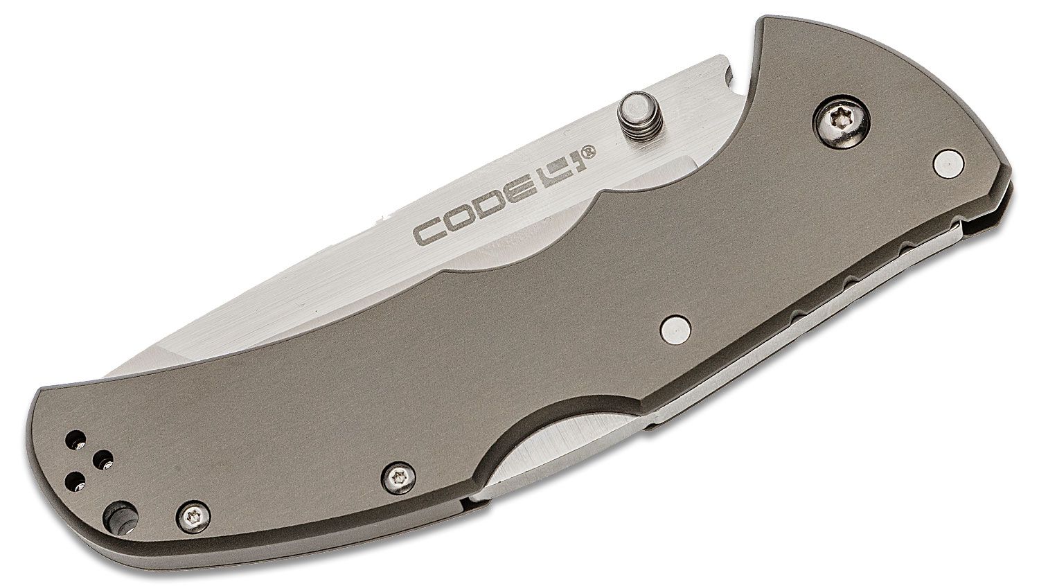 Cold Steel - CS58PT - Code 4 - Folding Knife - S35VN Satin Tanto - 6061-T6 Aluminum - Natural - Image 16