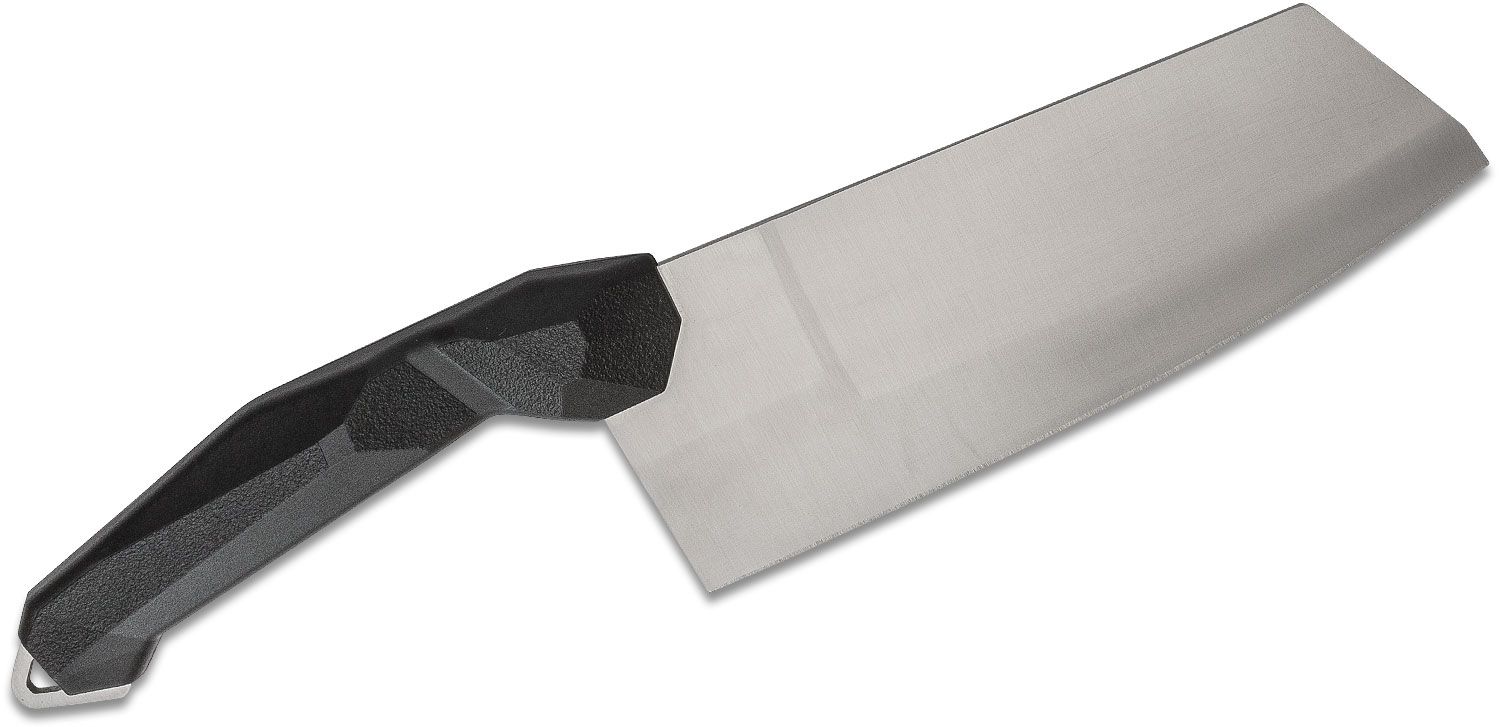 Diafire - DF1930 - Black Diamond Cleaver Style Chef's Knife - Fixed Blade Knife - AUS-8 Satin Cleaver - Nylon/Fiberglass - Black - Image 8