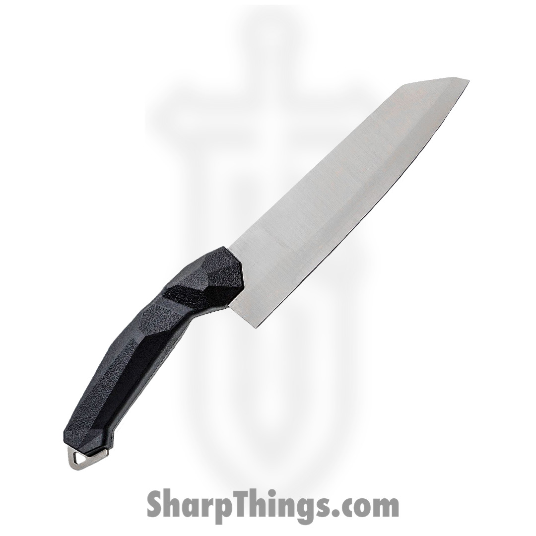 Diafire - DF1930 - Black Diamond Cleaver Style Chef's Knife - Fixed Blade Knife - AUS-8 Satin Cleaver - Nylon/Fiberglass - Black - Image 6