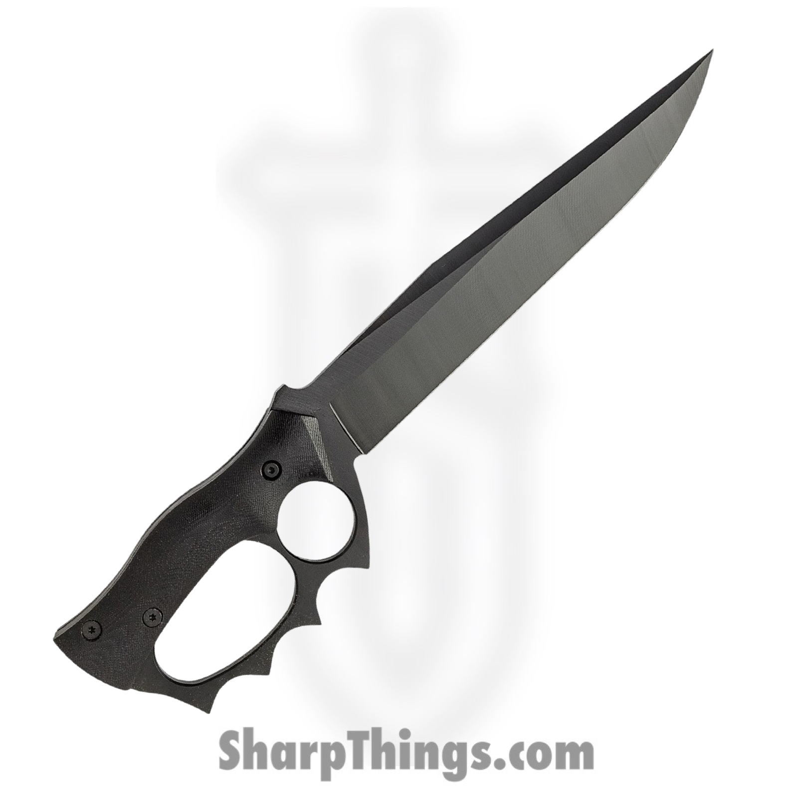 APOC - DRK35610 - Last Chance Trench - Fixed Blade Knife - 9260 Steel Coated Bowie - G10 - Black - Image 5