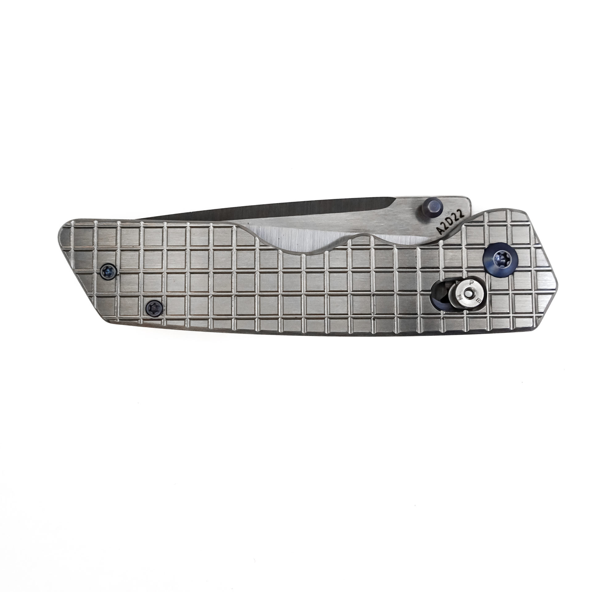 Attention 2 Detail Mercantile - A2DBLmFrg - Bar Lock Medium - Folding Knife - S30V Satin Drop Point - Frag Pattern Titanium - Silver - Image 20