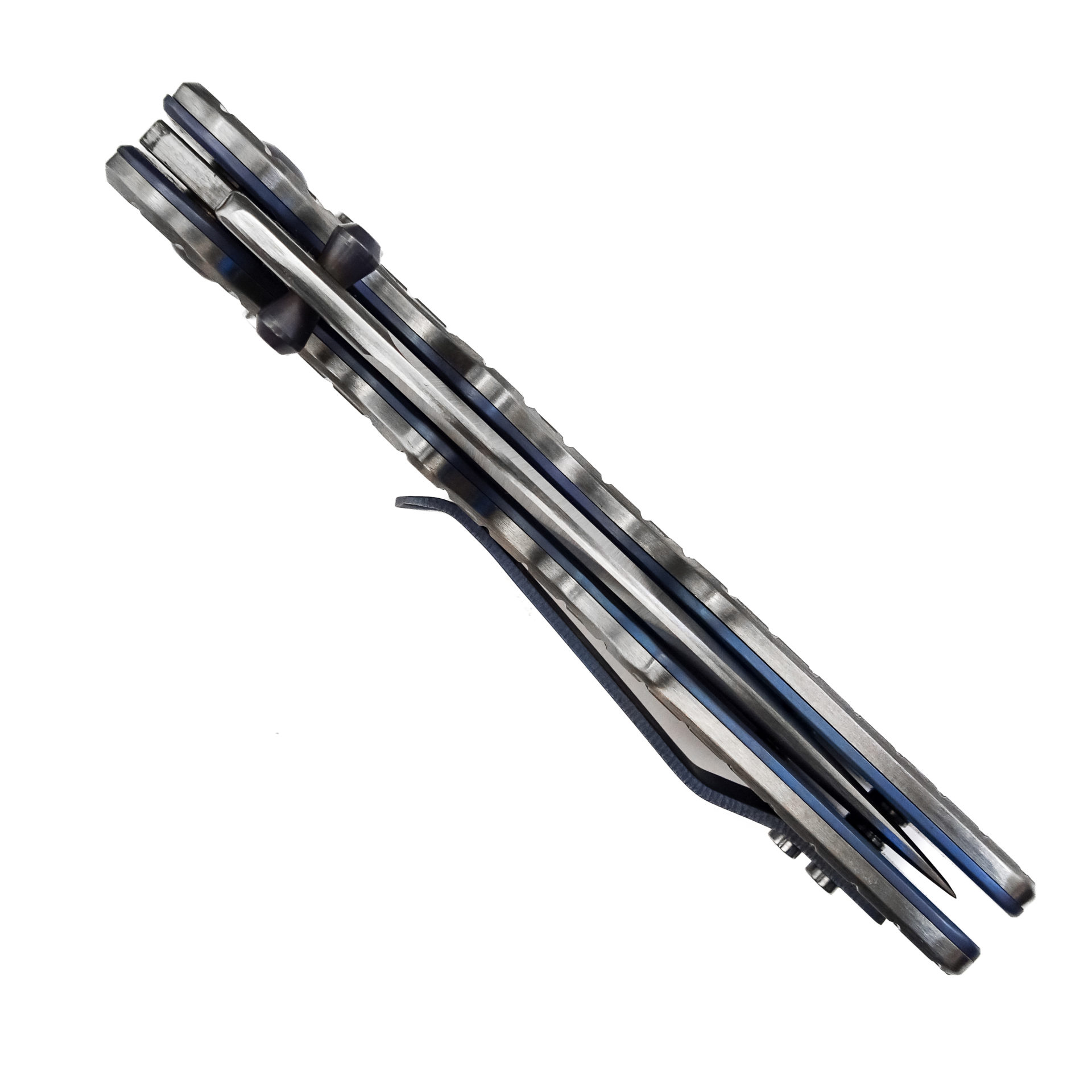 Attention 2 Detail Mercantile - A2DBLmFrg - Bar Lock Medium - Folding Knife - S30V Satin Drop Point - Frag Pattern Titanium - Silver - Image 17