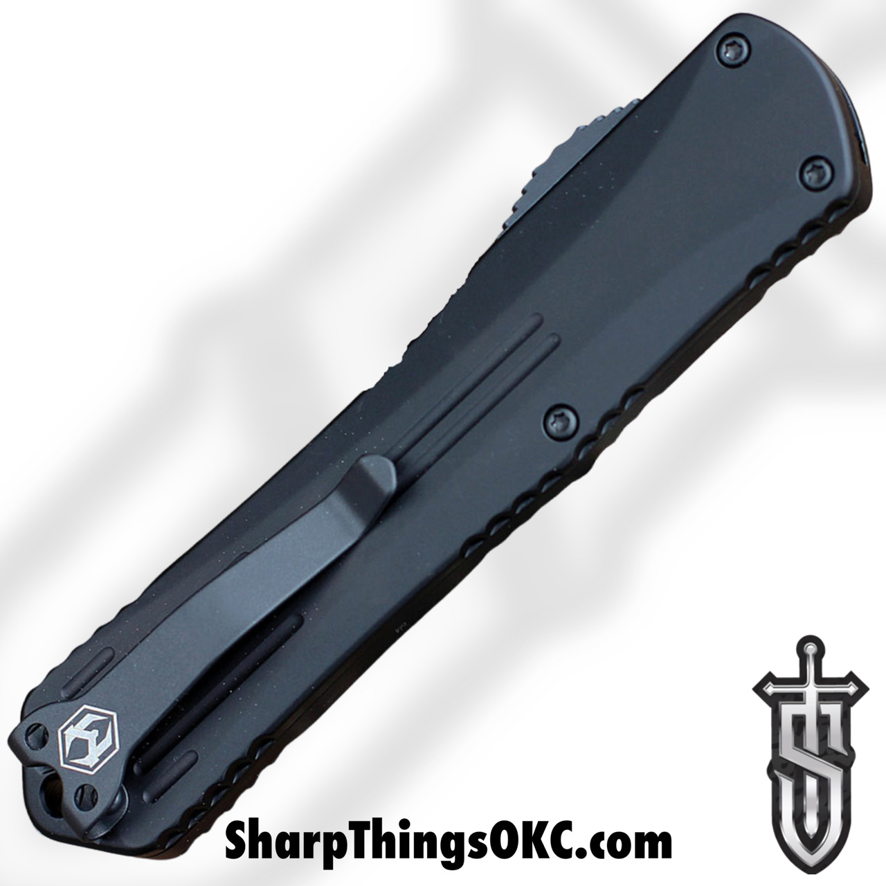 Heretic Knives - H031-10A-T - Manticore X - OTF Auto - Elmax Two Tone Tanto - 6061-T6 Aluminum - Black - Image 10