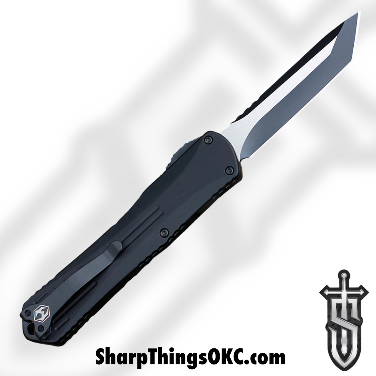 Heretic Knives - H031-10A-T - Manticore X - OTF Auto - Elmax Two Tone Tanto - 6061-T6 Aluminum - Black - Image 11