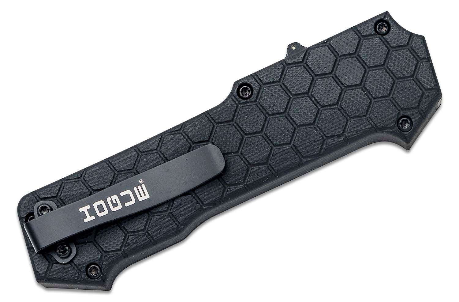 Hogue Knives - 34031 - Compound - OTF Auto - CPM S30V Coated Clip Point - 6061-T6 Aluminum/Honeycomb Texture - Black - Image 10