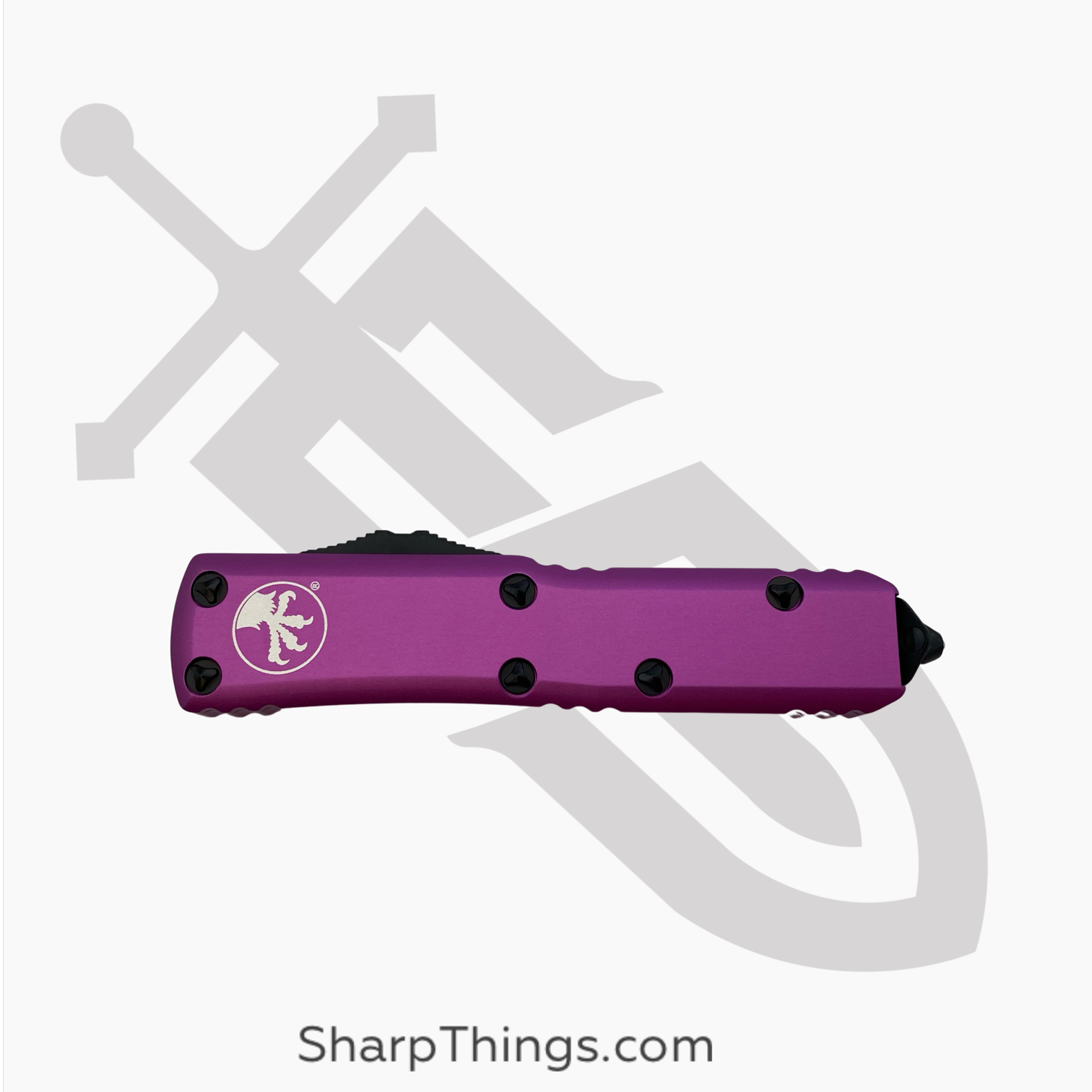 Microtech - 231-1VI - UTX-85 - OTF Auto - Elmax, M390, 204P Coated Drop Point - 6061-T6 Aluminum - Violet - Image 7