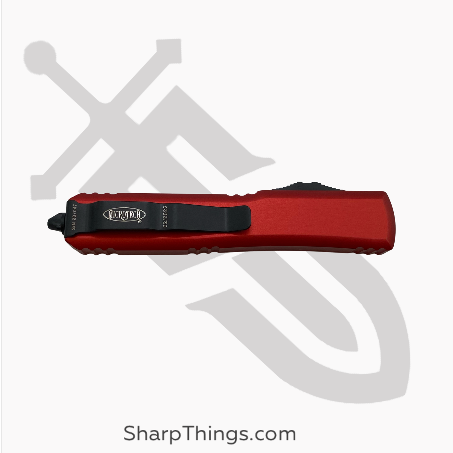 Microtech - 122-3RD - Ultratech - OTF Auto - Elmax, M390, 204P Coated Dagger - 6061-T6 Aluminum - Red - Image 10