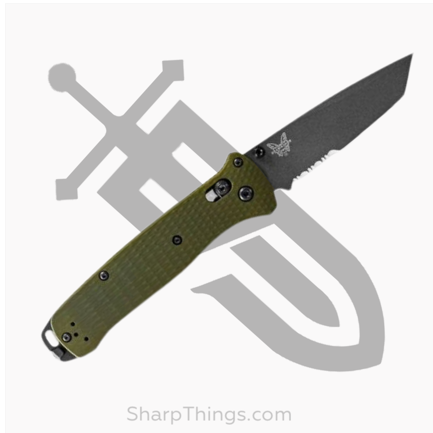 Benchmade - 537SGY-1 - Bailout - Folding Knife - CPM M4 Coated Tanto P/S - 6061-T6 Aluminum - Green - Image 19
