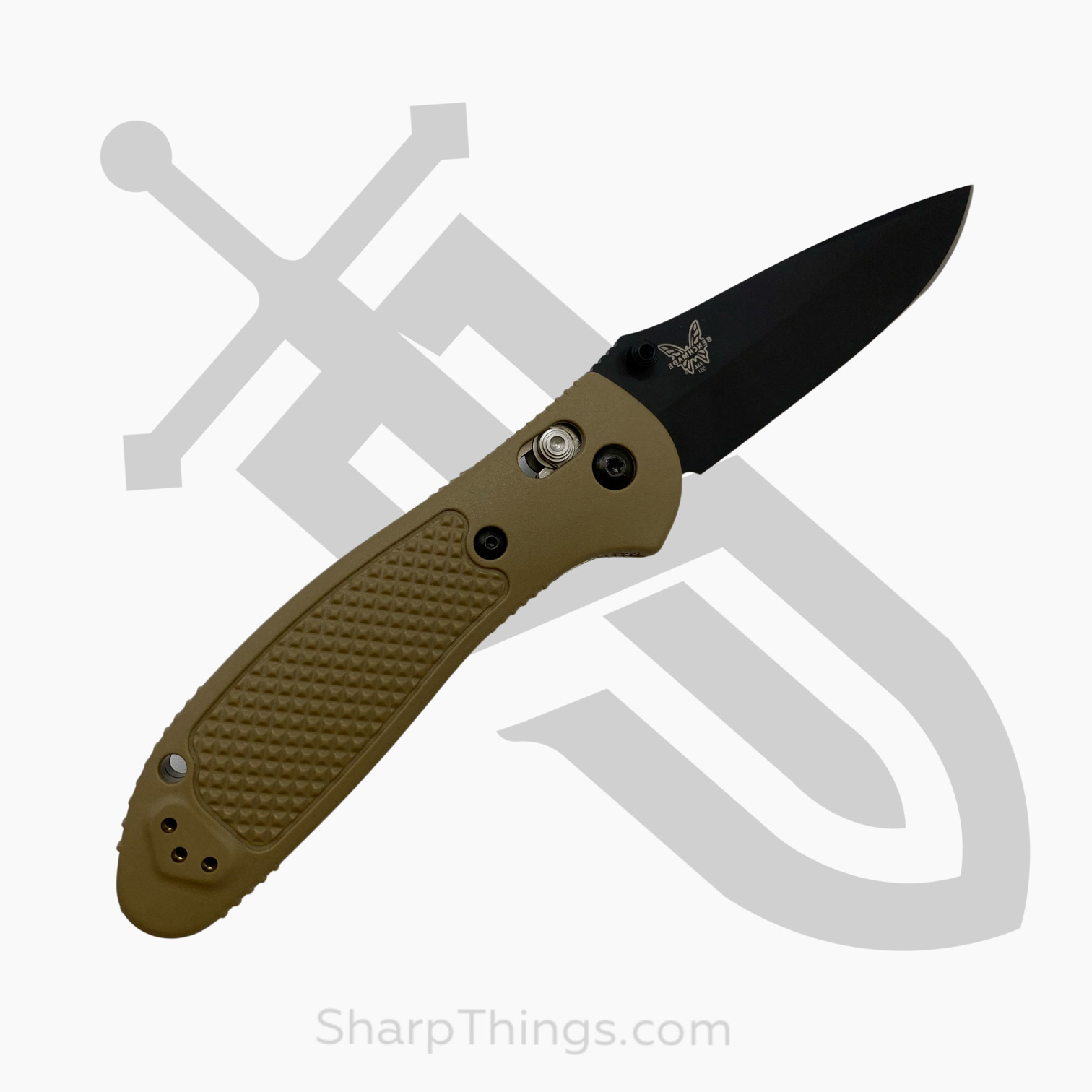 Benchmade - 551BKSN-S30V - Griptilian - Folding Knife - S30V Coated Drop Point - Polymer - Tan - Image 11