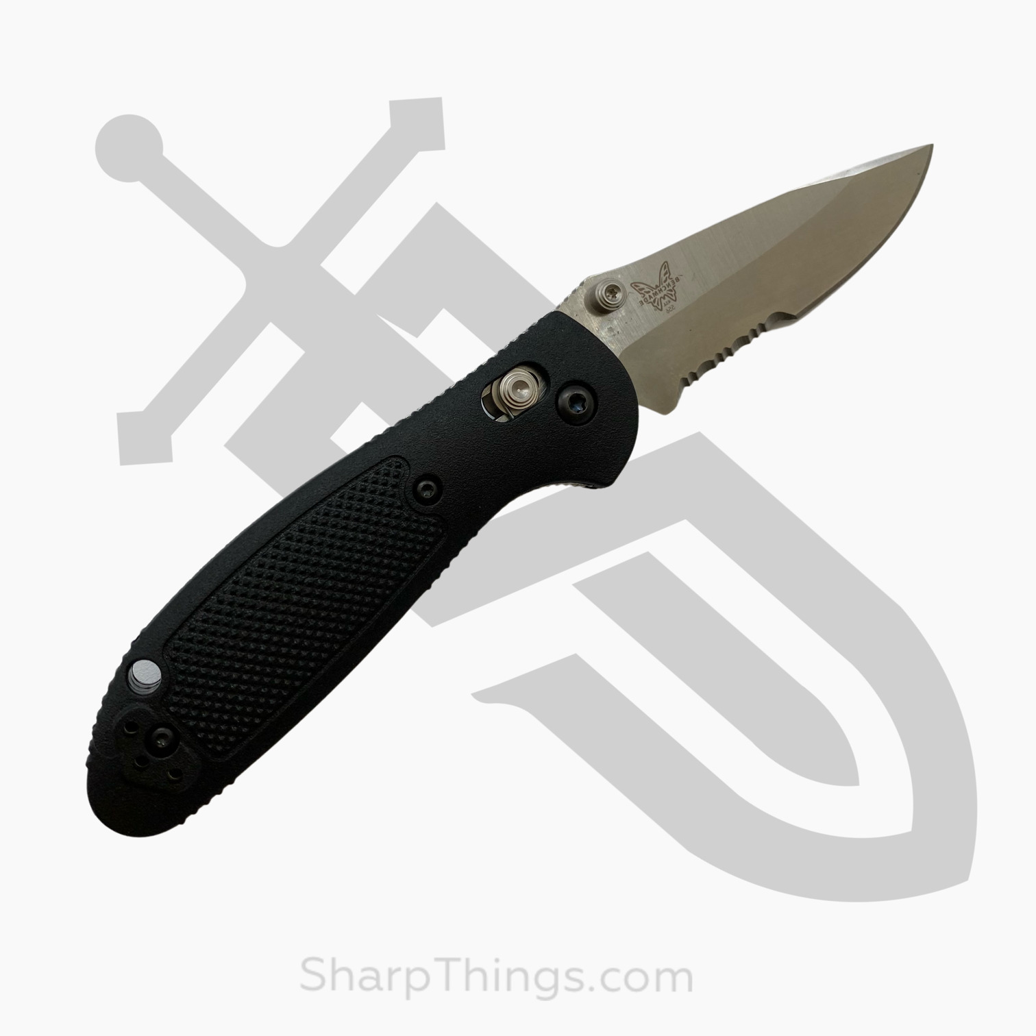 Benchmade - 556S-S30V - Mini Griptilian - Folding Knife - S30V Satin Drop Point P/S - Polymer - Black - Image 10