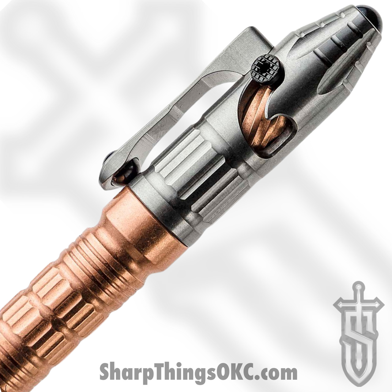 Heretic Knives - H038-TI/CU - Thoth Modular Pen - Titanium with Copper Extension - Black/Copper - Image 10