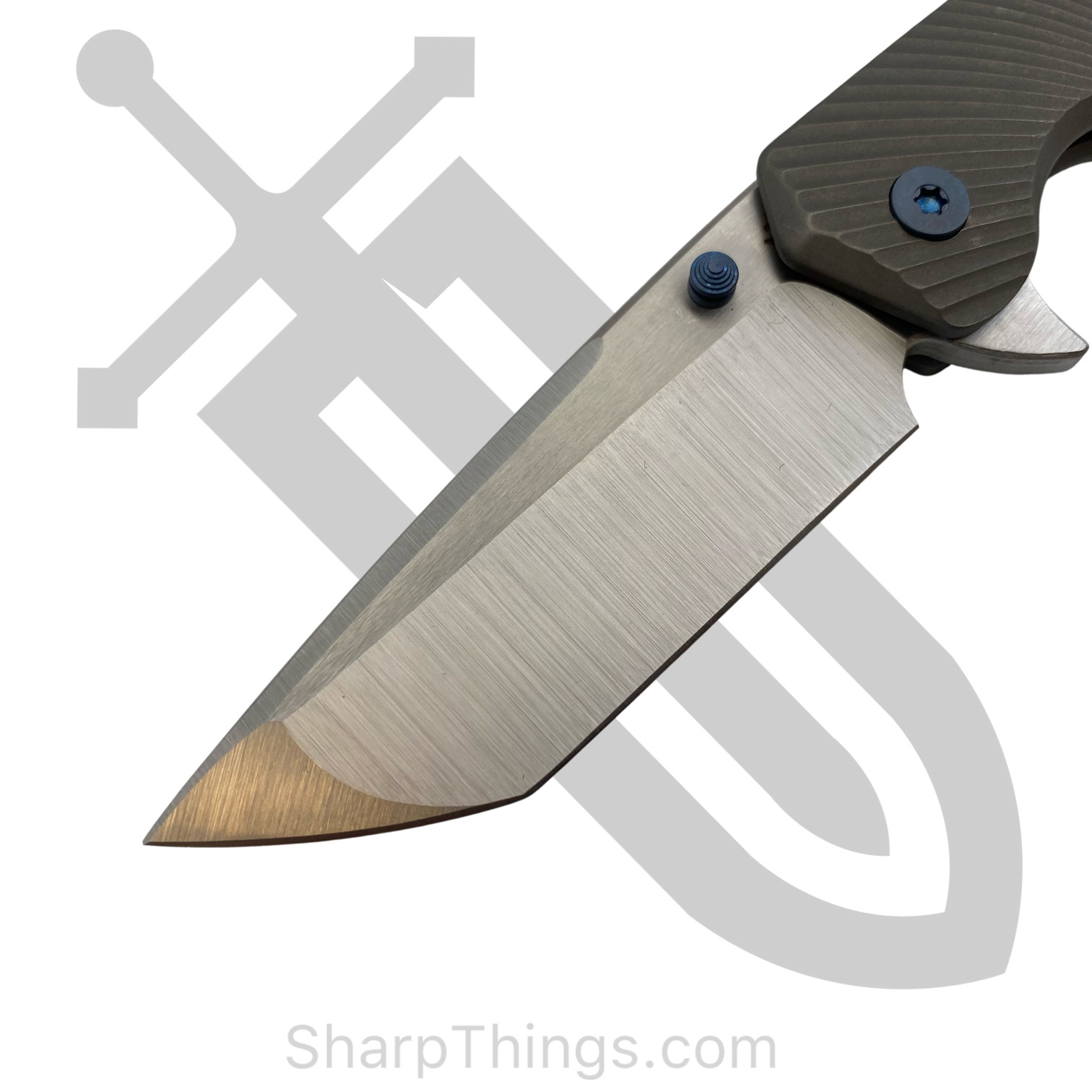 Attention 2 Detail Mercantile - A2DMK3TRS - Mark 3 Medium - Folding Knife - S30V Satin Tanto - Contoured Rising Sun Titanium - Gray - Image 15