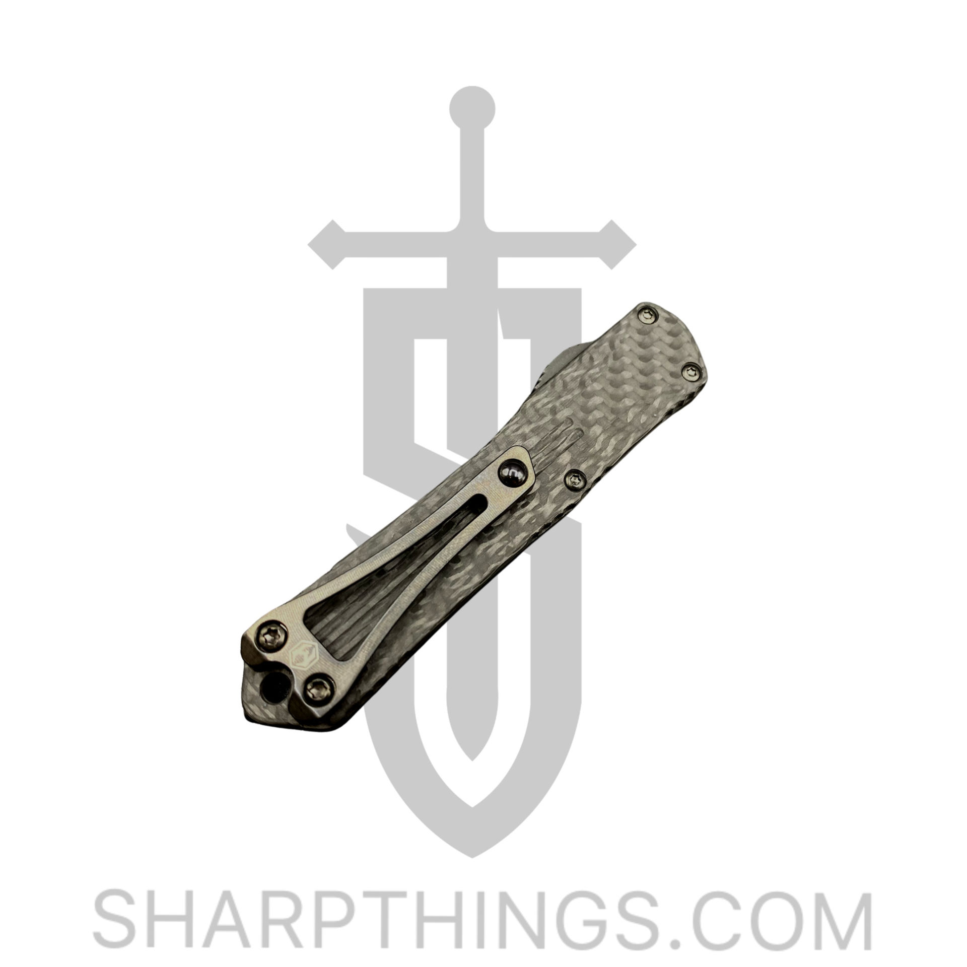 Heretic Knives - H023-6A-CF - Manticore S - OTF Auto - Elmax Coated Tanto - Carbon Fiber - Black - Image 8