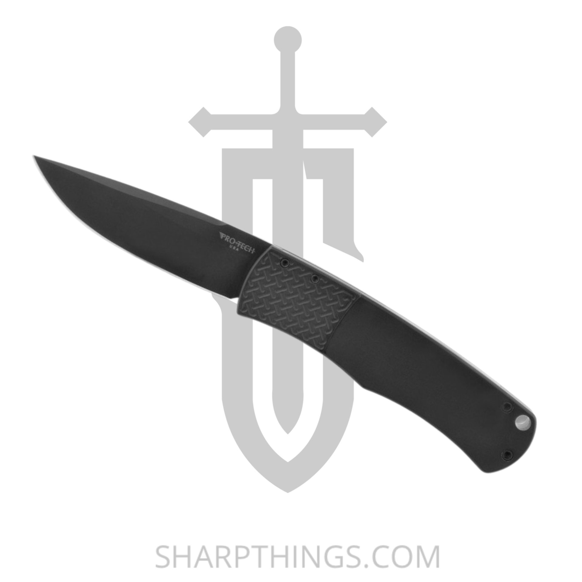 ProTech - BR-1.7 - Magic Whiskers - Automatic Knife - 154CM Coated Drop Point - Aluminum - Black - Image 14
