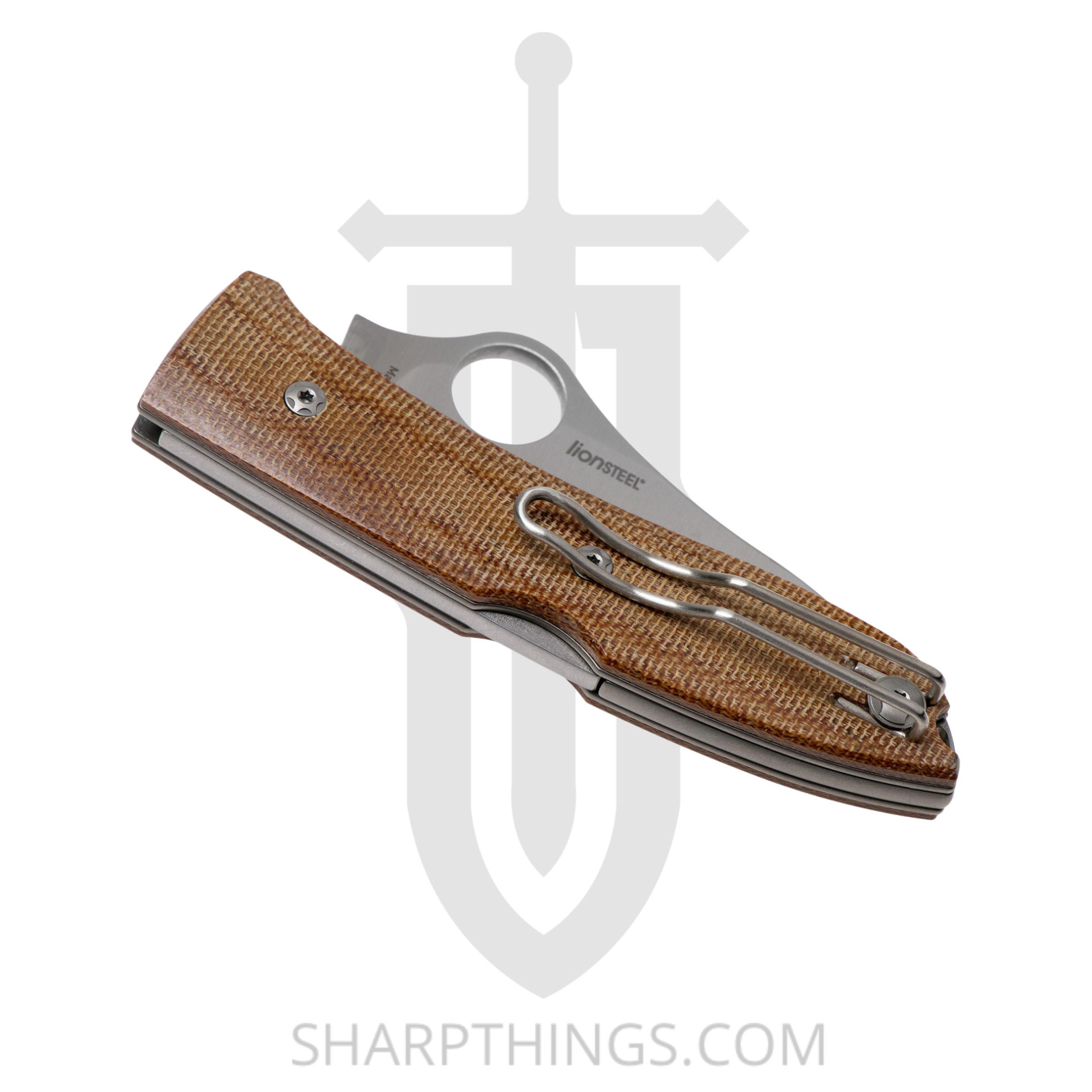 Spyderco - SC255CMP - SpyOpera Lockback - Folding Knife - M390 Satin Drop Point - Canvas Micarta - Brown - Image 12