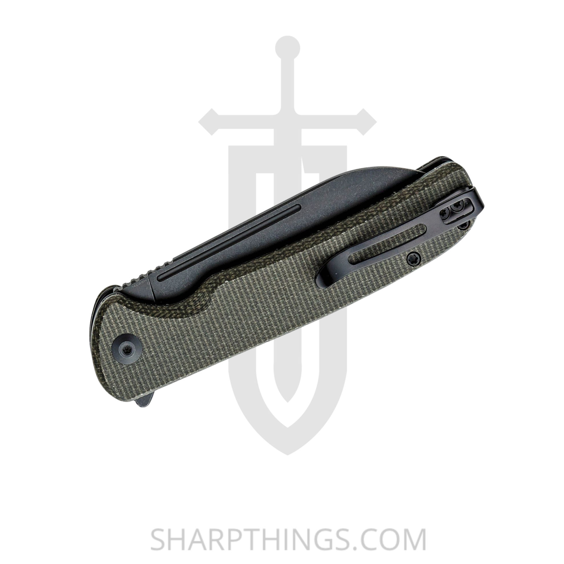 Civivi - CIVC200222 - Chevalier Button Lock Folding Knife - 14C28N Micarta - Green - Image 6