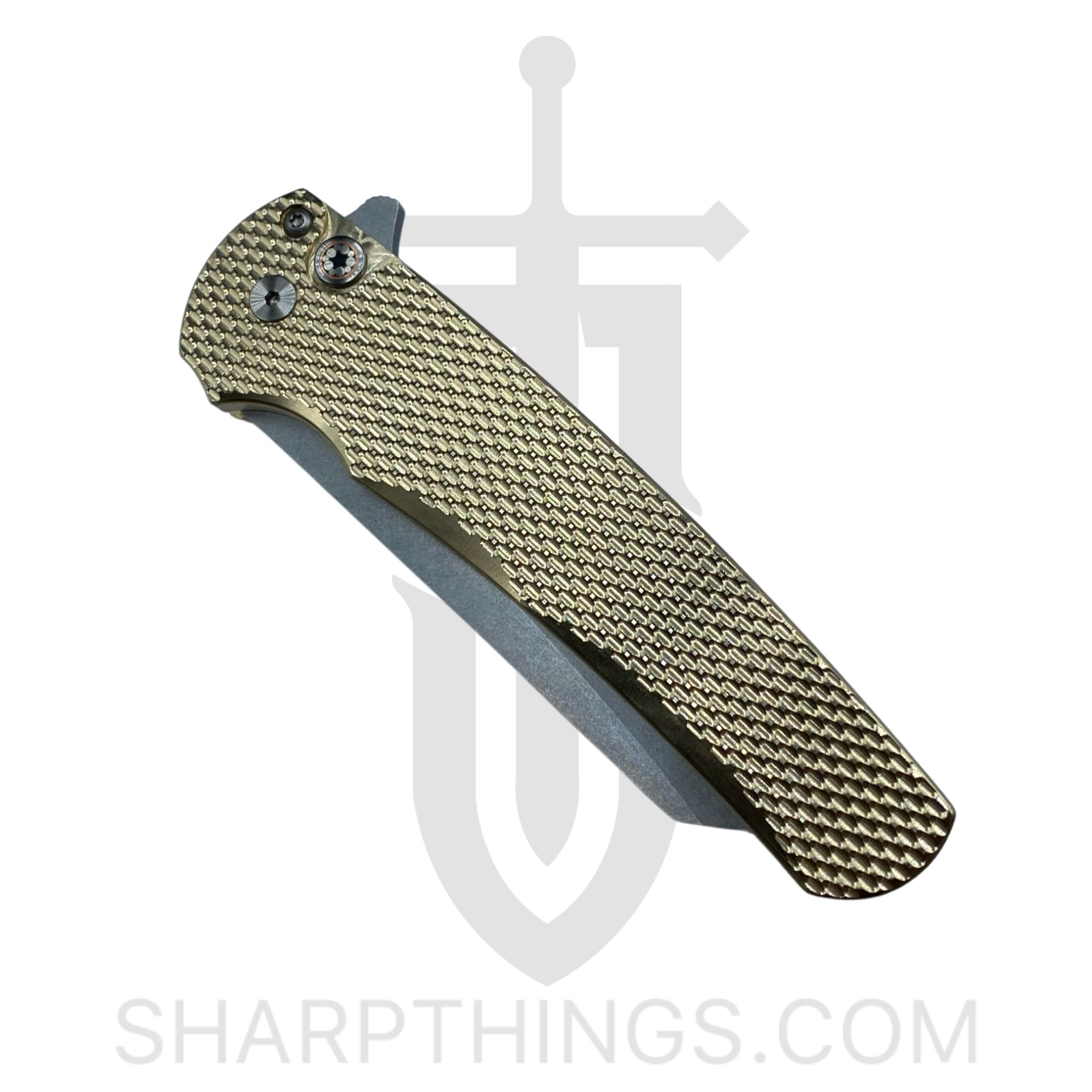ProTech - 5211 - Malibu Bronze Custom - Automatic Knife - CPM-20CV Stonewash Reverse Tanto - 7075 Aluminum - Bronze - Image 8