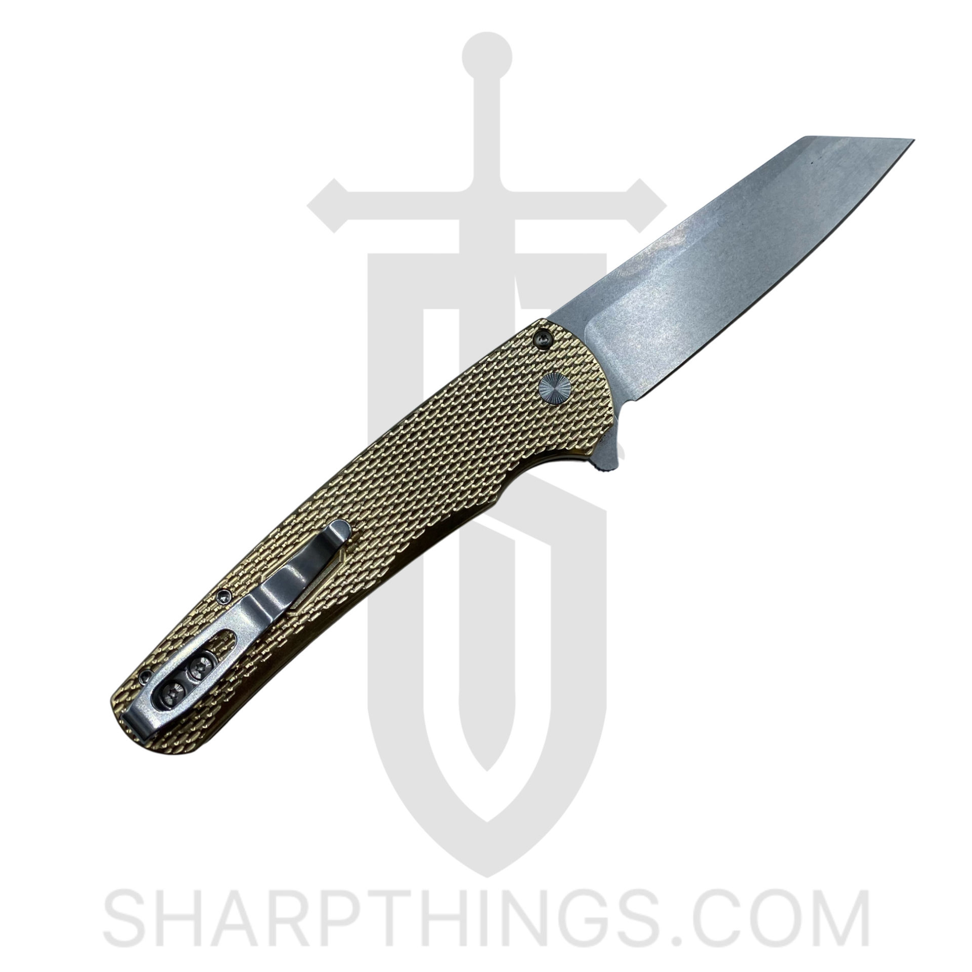 ProTech - 5211 - Malibu Bronze Custom - Automatic Knife - CPM-20CV Stonewash Reverse Tanto - 7075 Aluminum - Bronze - Image 7