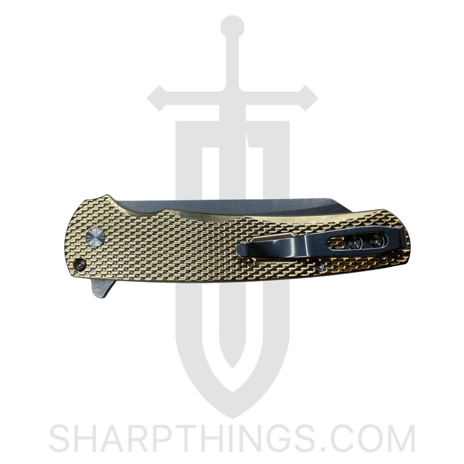 ProTech - 5211 - Malibu Bronze Custom - Automatic Knife - CPM-20CV Stonewash Reverse Tanto - 7075 Aluminum - Bronze - Image 10
