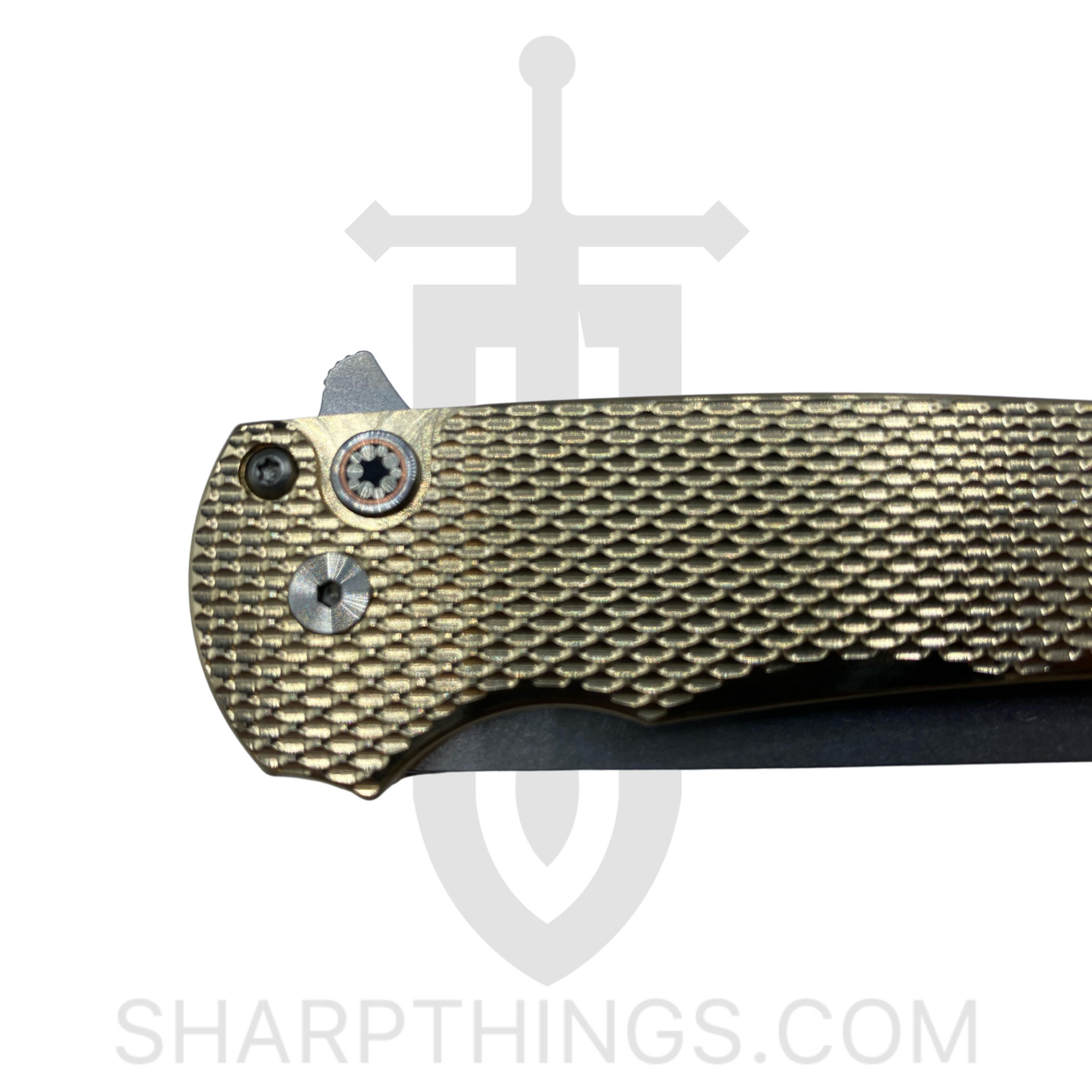 ProTech - 5211 - Malibu Bronze Custom - Automatic Knife - CPM-20CV Stonewash Reverse Tanto - 7075 Aluminum - Bronze - Image 9