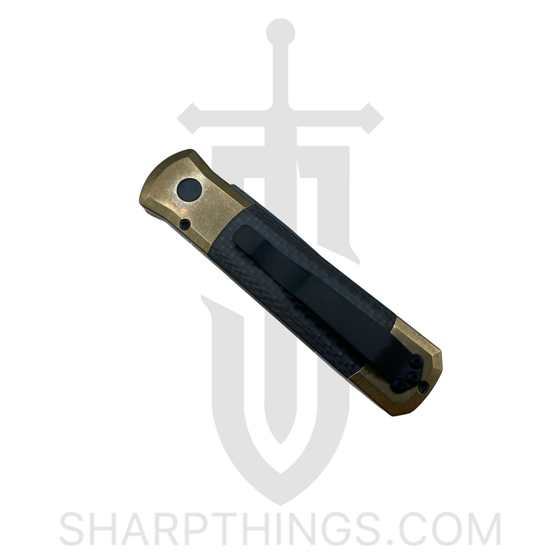 ProTech - 7115 - Godson Limited - Automatic Knife - 154CM DLC - Bronze AL C/F Inlay - C/F Button - Image 7