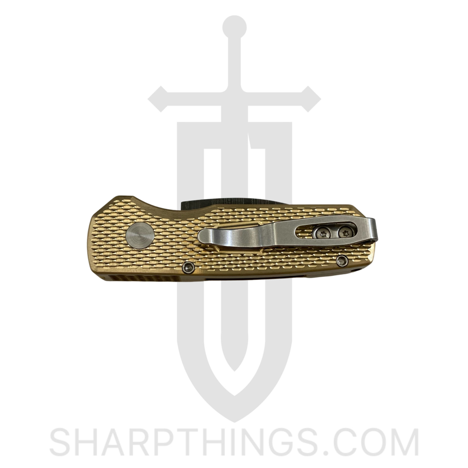 ProTech - R5111-D - Runt 5 BLADE SHOW 2022 - Automatic Knife - Damascus Damascus Wharncliffe - Bronze Alloy - Bronze - Image 8