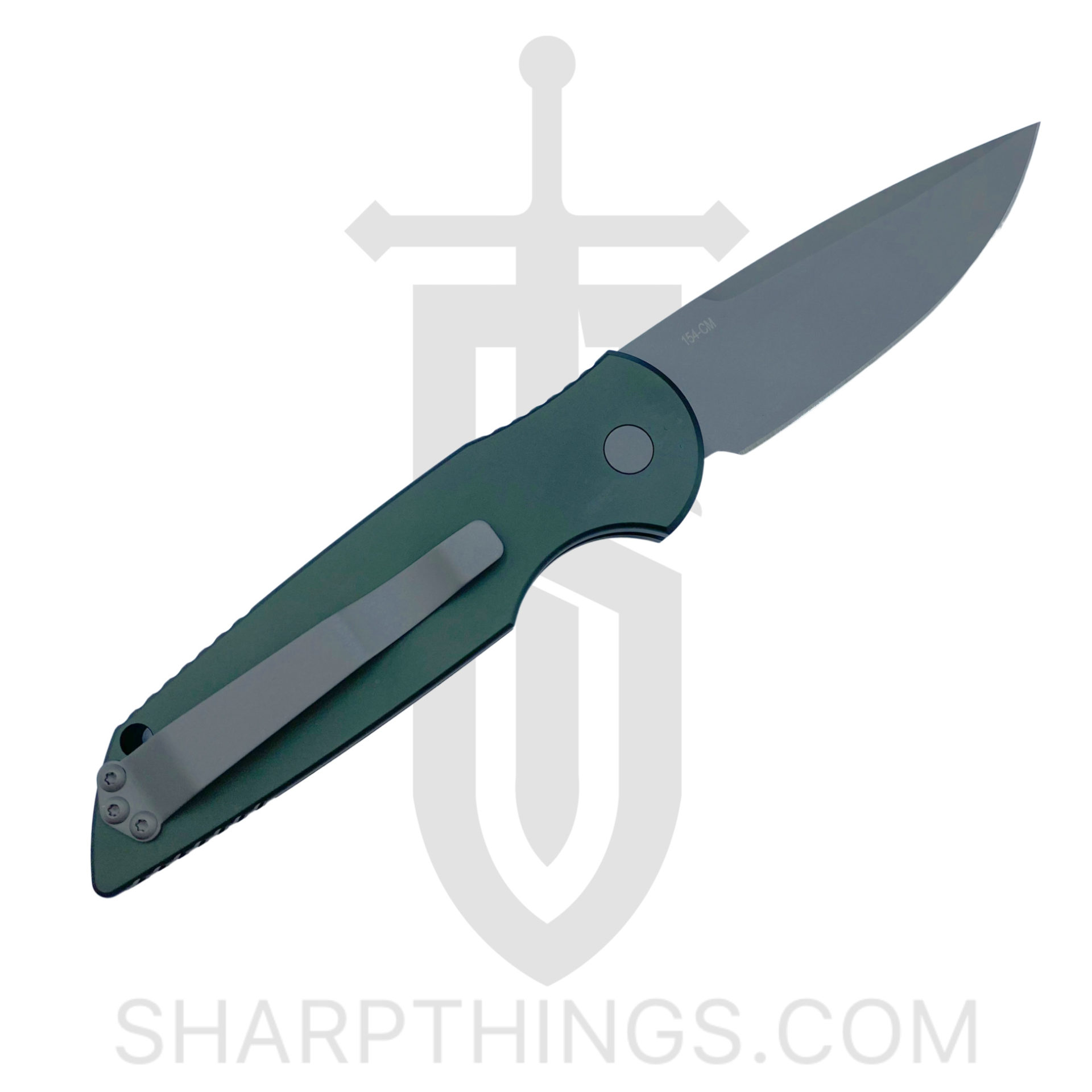 ProTech - TR-3 Green - Tactial Response 3 - Automatic Knife - 154CM Blasted Drop Point - Aluminum - Green - Image 6