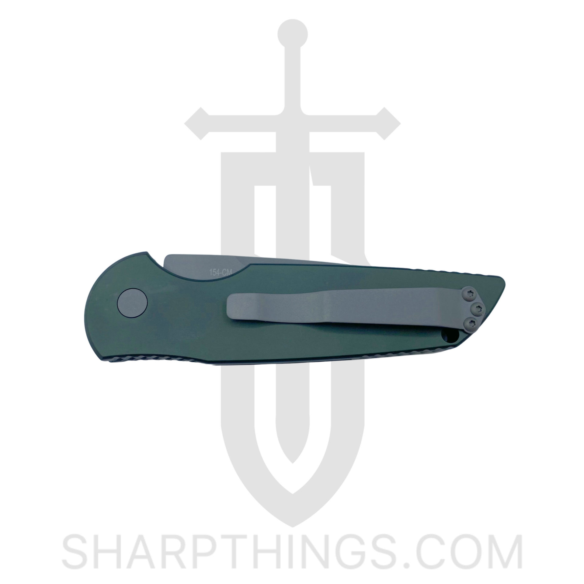 ProTech - TR-3 Green - Tactial Response 3 - Automatic Knife - 154CM Blasted Drop Point - Aluminum - Green - Image 7