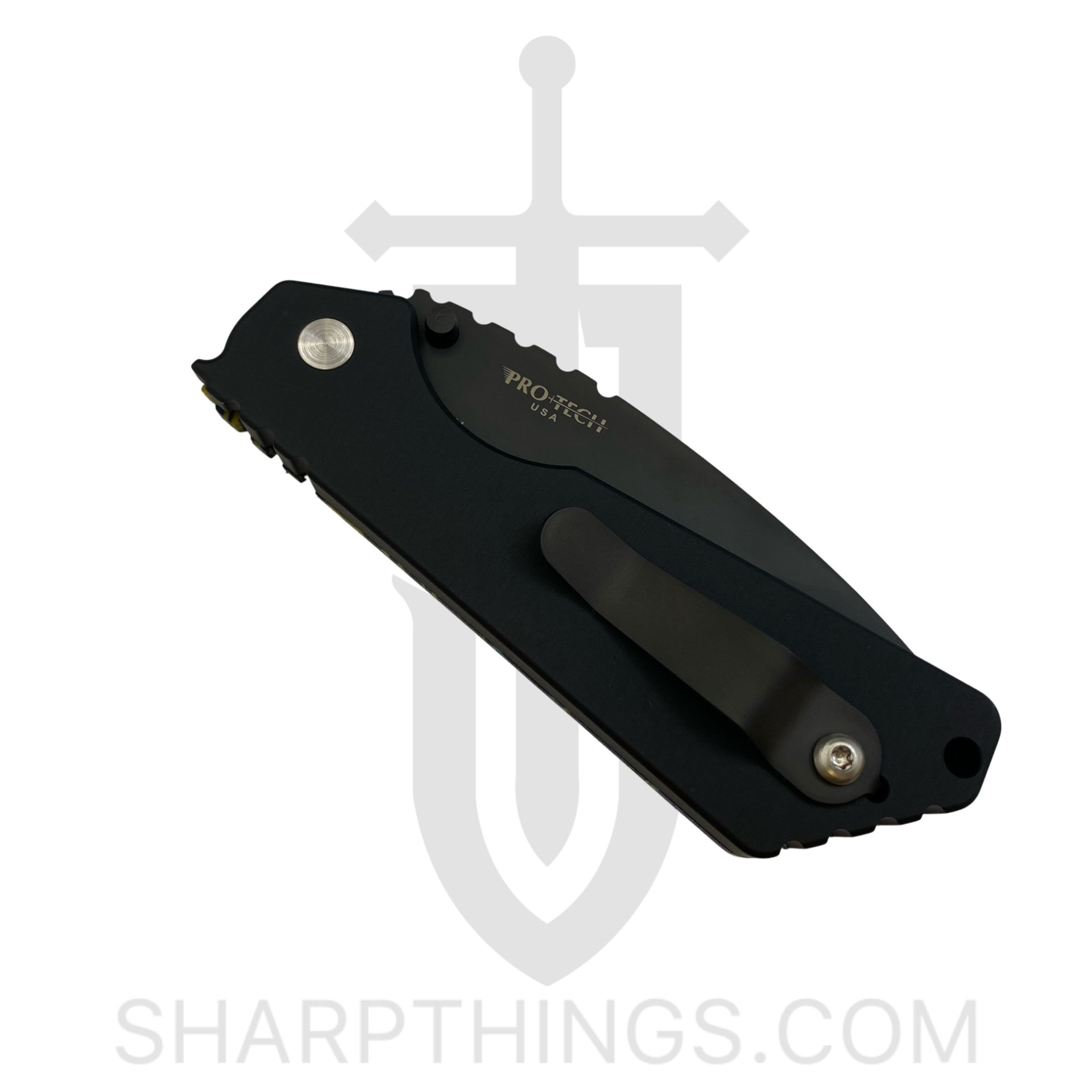 ProTech - SnGMC3 - Custom Strider SnG Edition - Automatic Knife - 154CM Coated Drop Point - Aluminum/G-Carta - Black/Blue/Green - Image 8