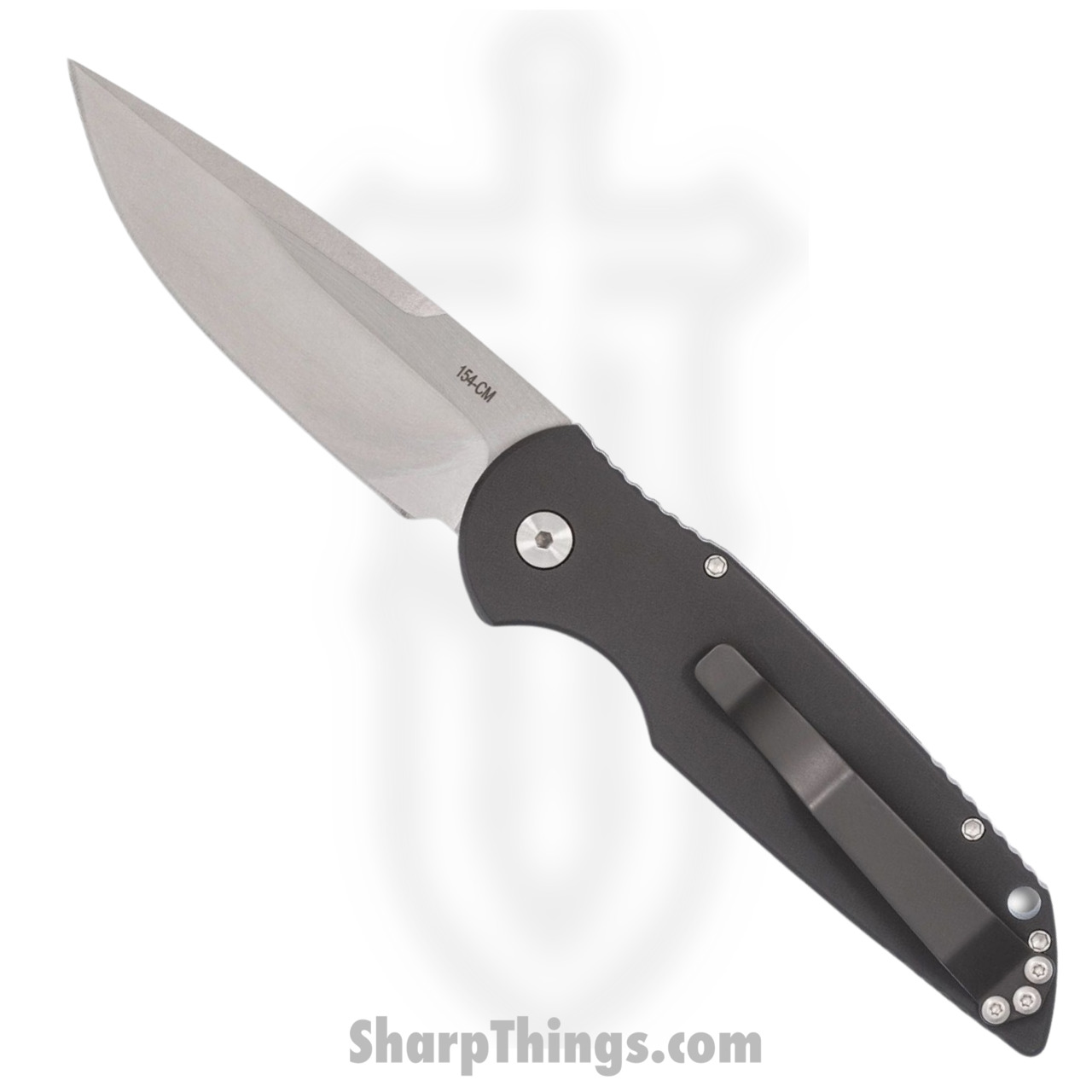 ProTech - TR-3 L-1 - Tactical Response 3 Left Handed - Automatic Knife - 154CM Stonewash Clip Point - 6061-T6 Aluminum Grooved - Black - Image 22