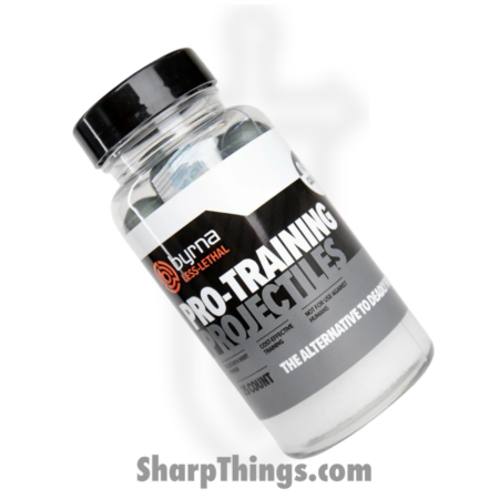 Byrna – IP61302 – Pro Training Projectiles – .61 cal – Inert powder filled – FOR BYRNA CL – Black/White