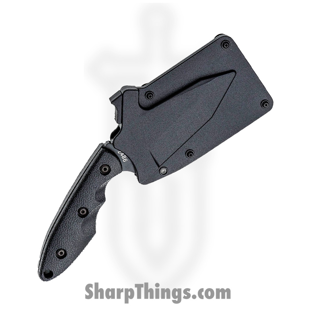 Ka-Bar - KA1212 - USA Fighting Knife - Fixed Blade Knife - 1095 HC Coated Modified Tanto - Kraton G - Black - Image 11
