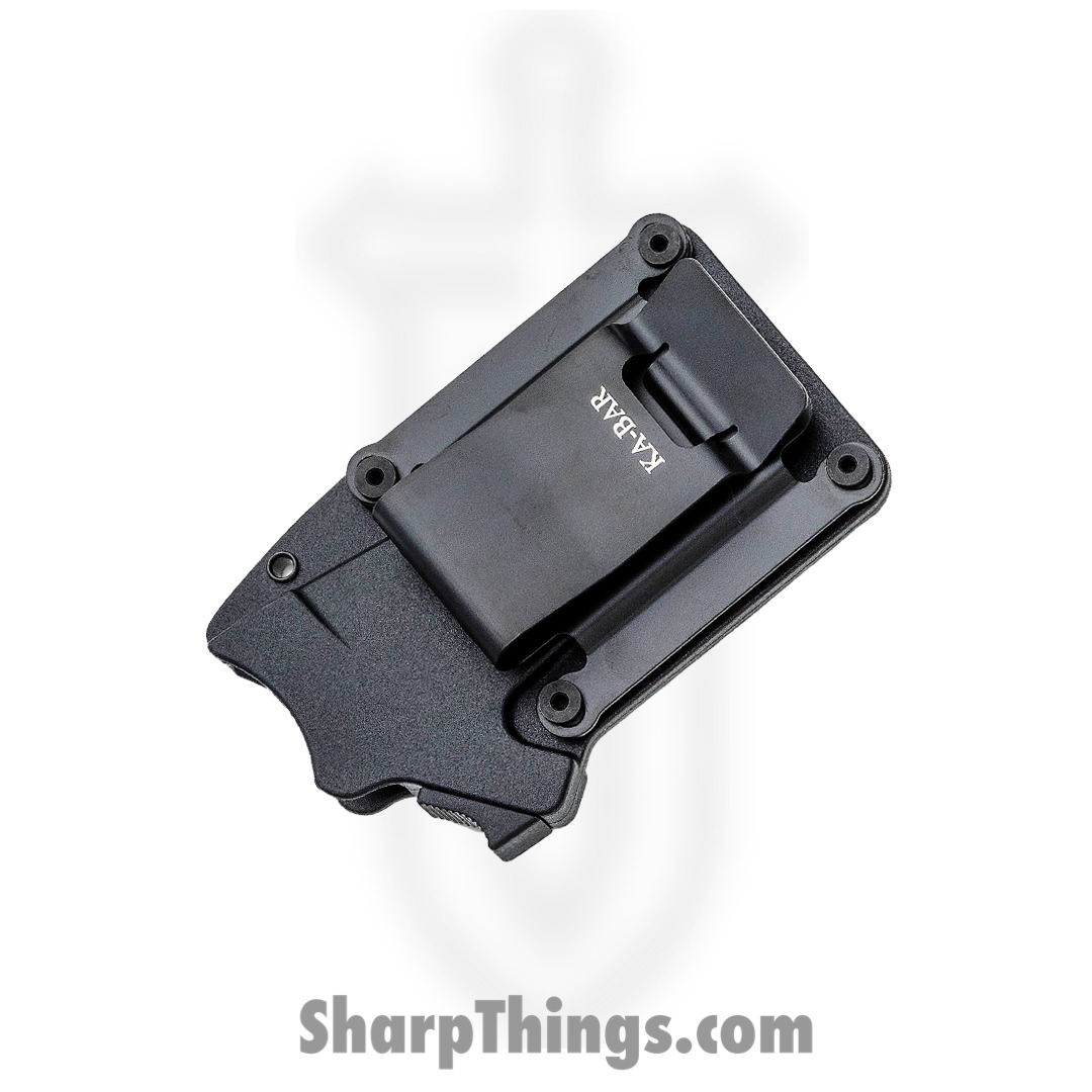 Ka-Bar - KA1212 - USA Fighting Knife - Fixed Blade Knife - 1095 HC Coated Modified Tanto - Kraton G - Black - Image 12