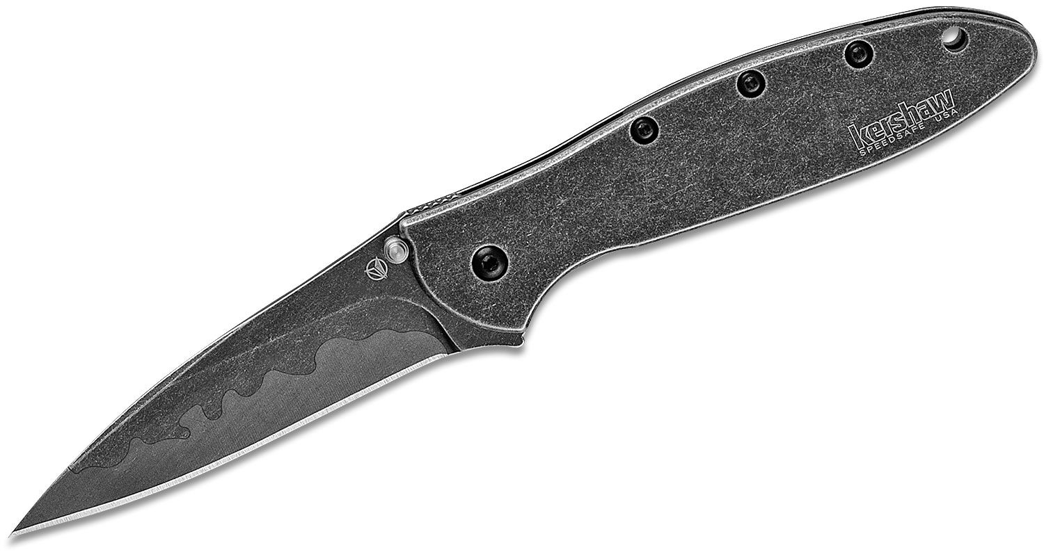 Kershaw - 1660DEB - Ken Onion Leek - Assisted Open Knife - 14C28N Blackwash Modified Wharncliffe - 6061-T6 Aluminum - Digital Brown - Image 15